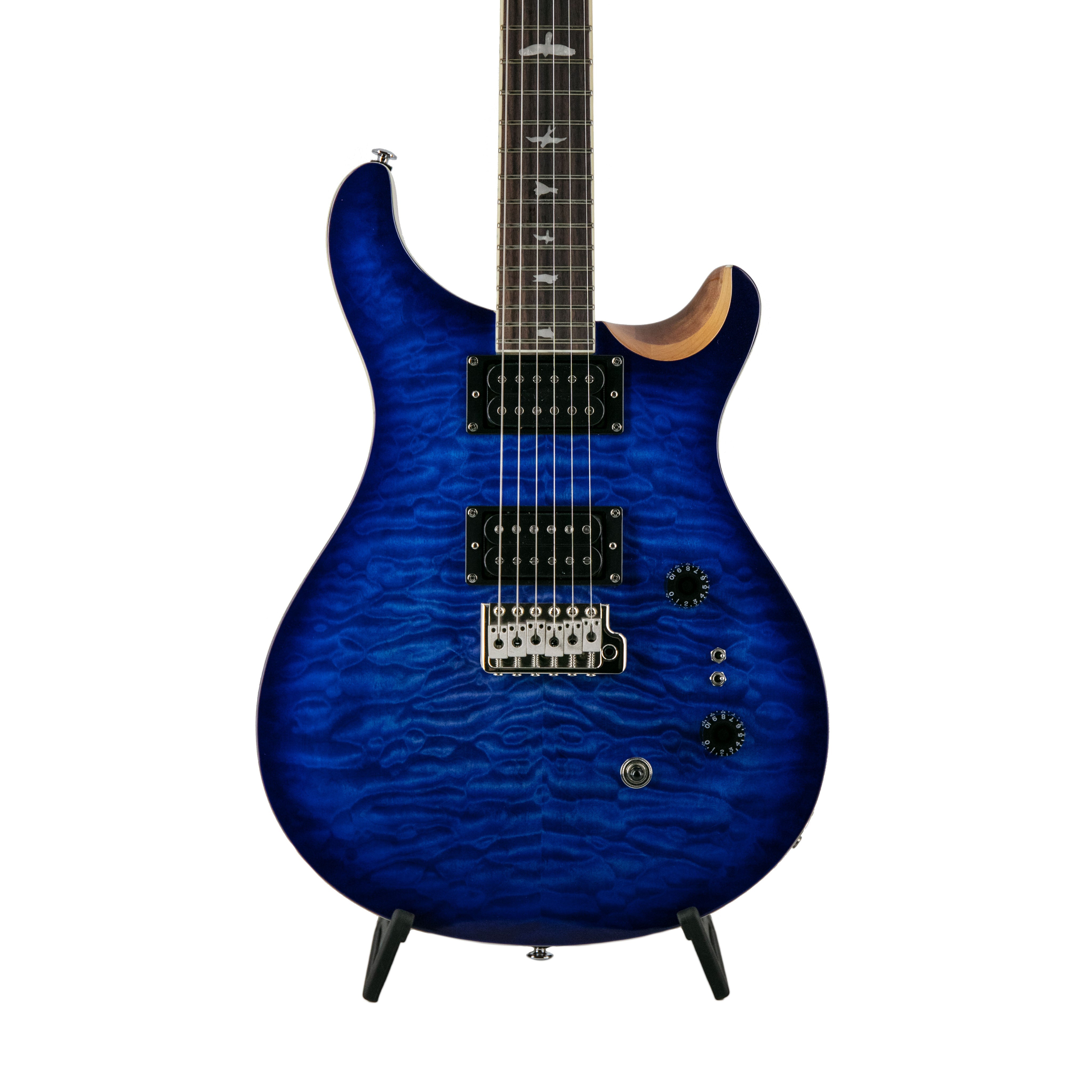 PRS SE Custom 24-08 Quilted Top Limited Edition Electric Guitar, Faded Blue Burst | Zoso Music Sdn Bhd