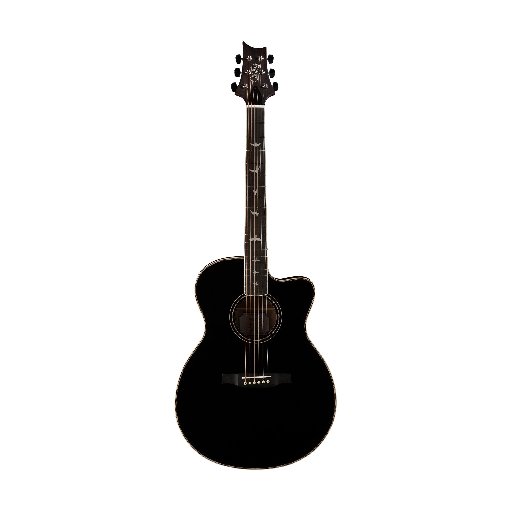 PRS SE A20 Angelus Acoustic Guitar w/Black Top & Bag, Satin Black - Zoso Music
