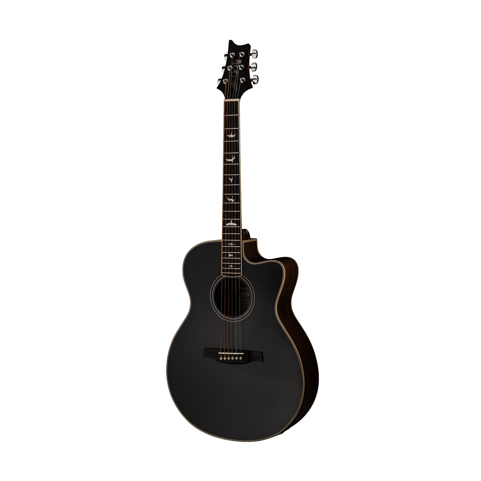 PRS SE A20 Angelus Acoustic Guitar w/Black Top & Bag, Satin Black - Zoso Music