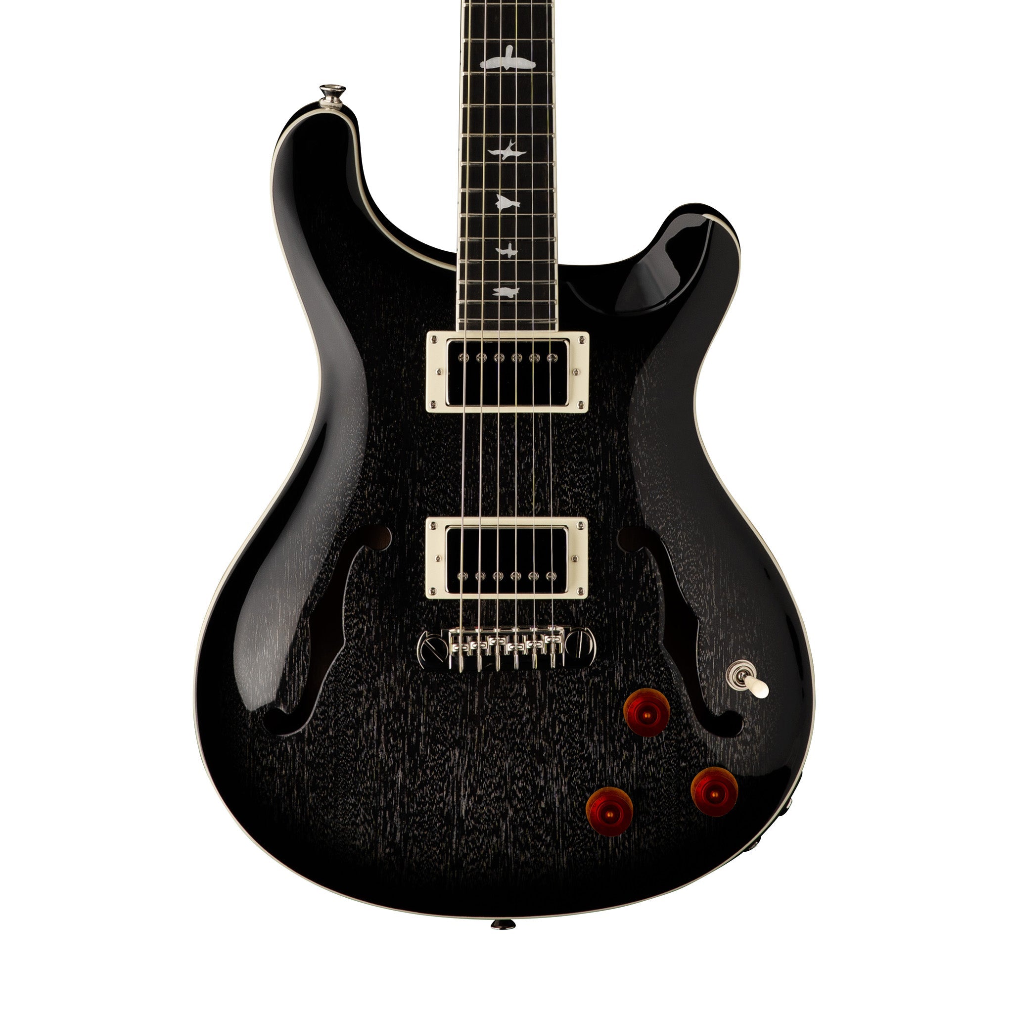 PRS SE Hollowbody Standard Piezo Electric Guitar w/Case, Dog Hair Smokeburst - Zoso Music 
