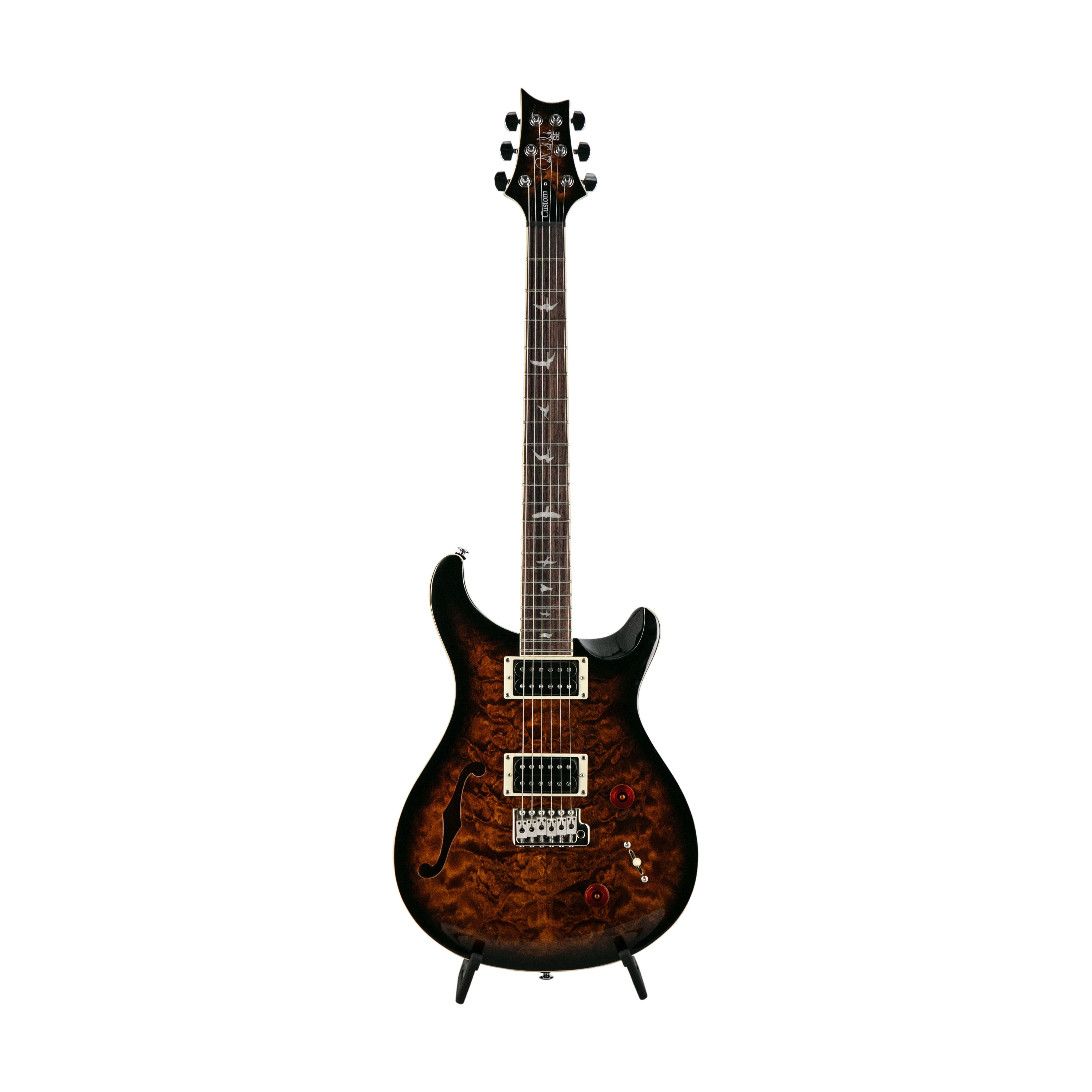 PRS SE Custom 22 Electric Guitar w/Case, Black Gold Sunburst