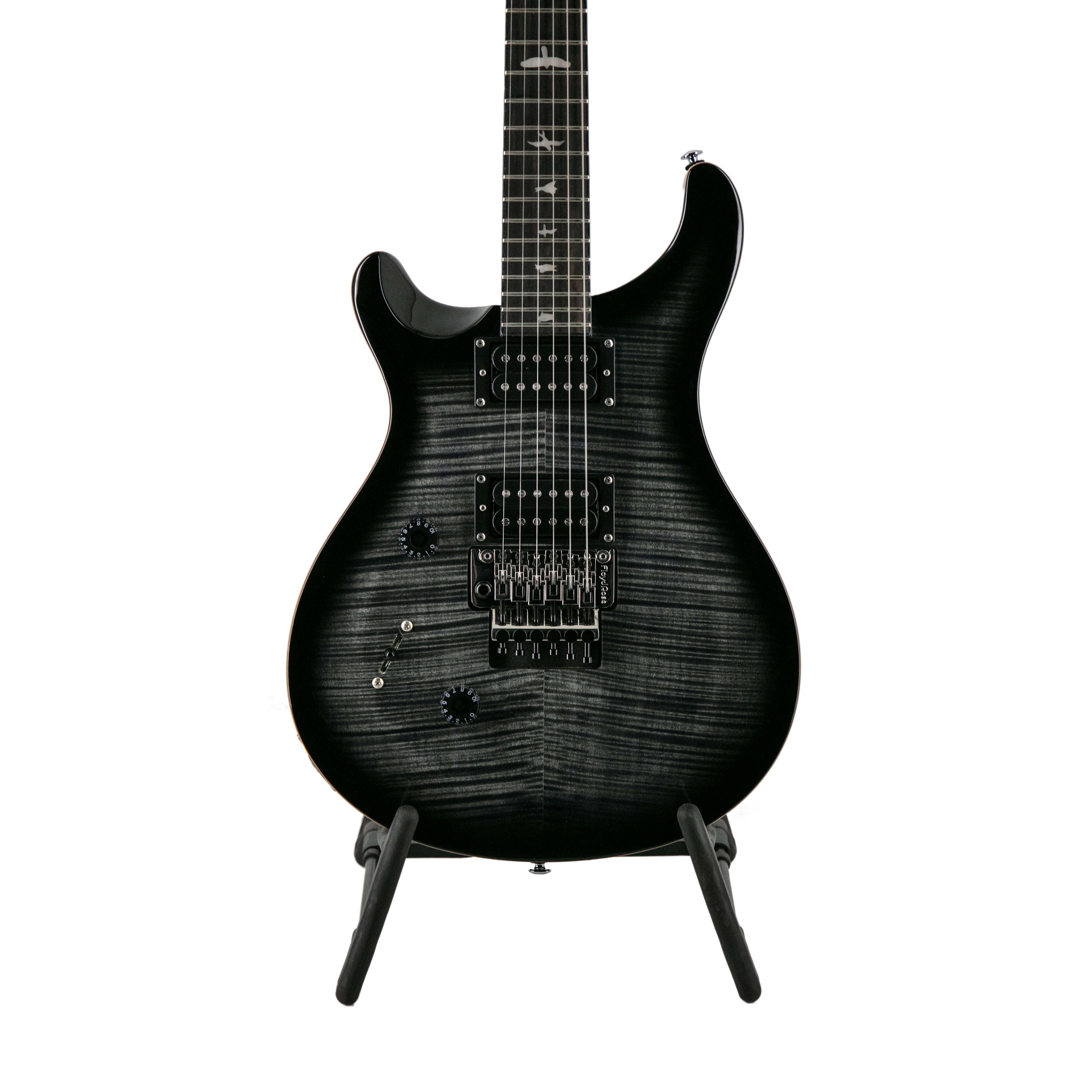PRS SE Custom 24 Floyd Left-Handed Electric Guitar, Charcoal Burst | Zoso Music Sdn Bhd