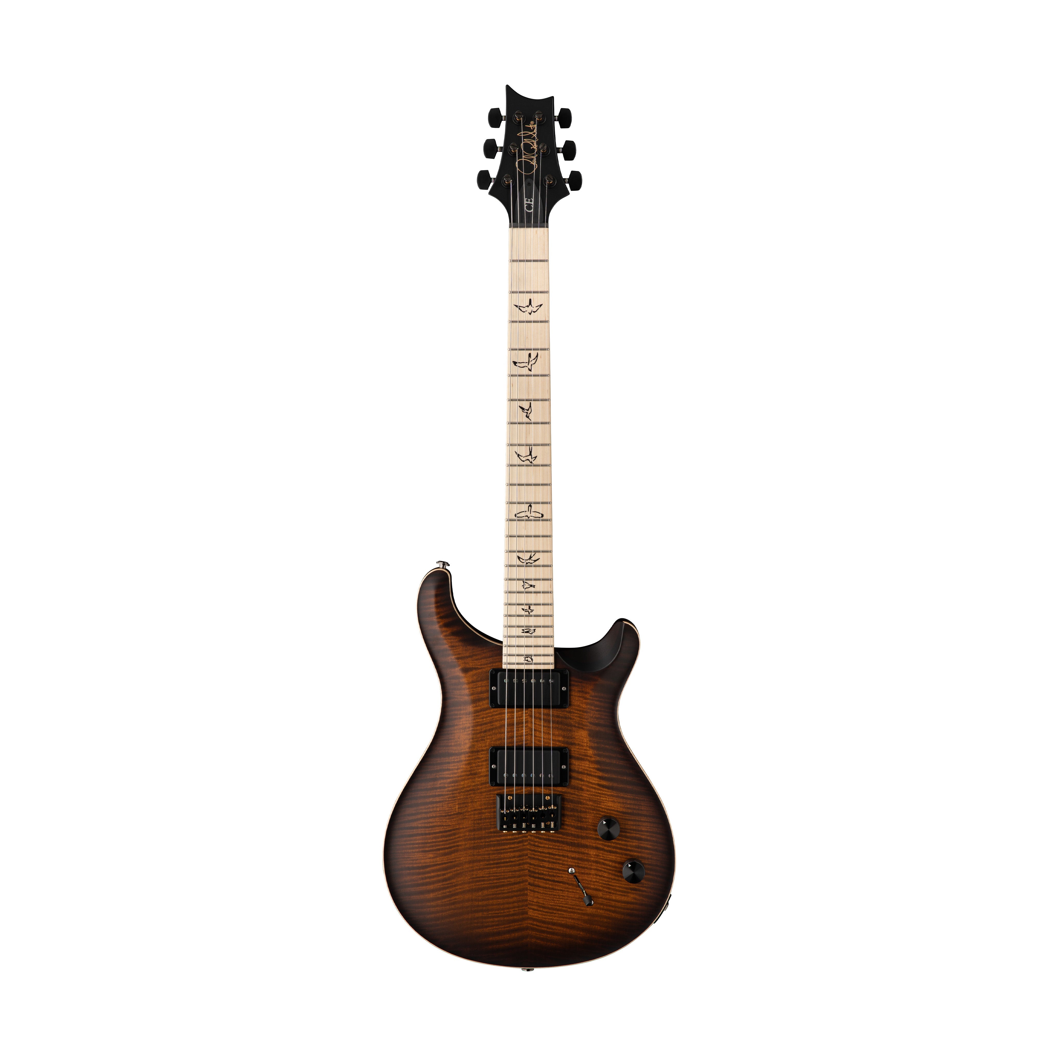 PRS Dustie Waring CE24 Hardtail Limited Edition Electric Guitar w/Bag, Burnt Amber Smokeburst