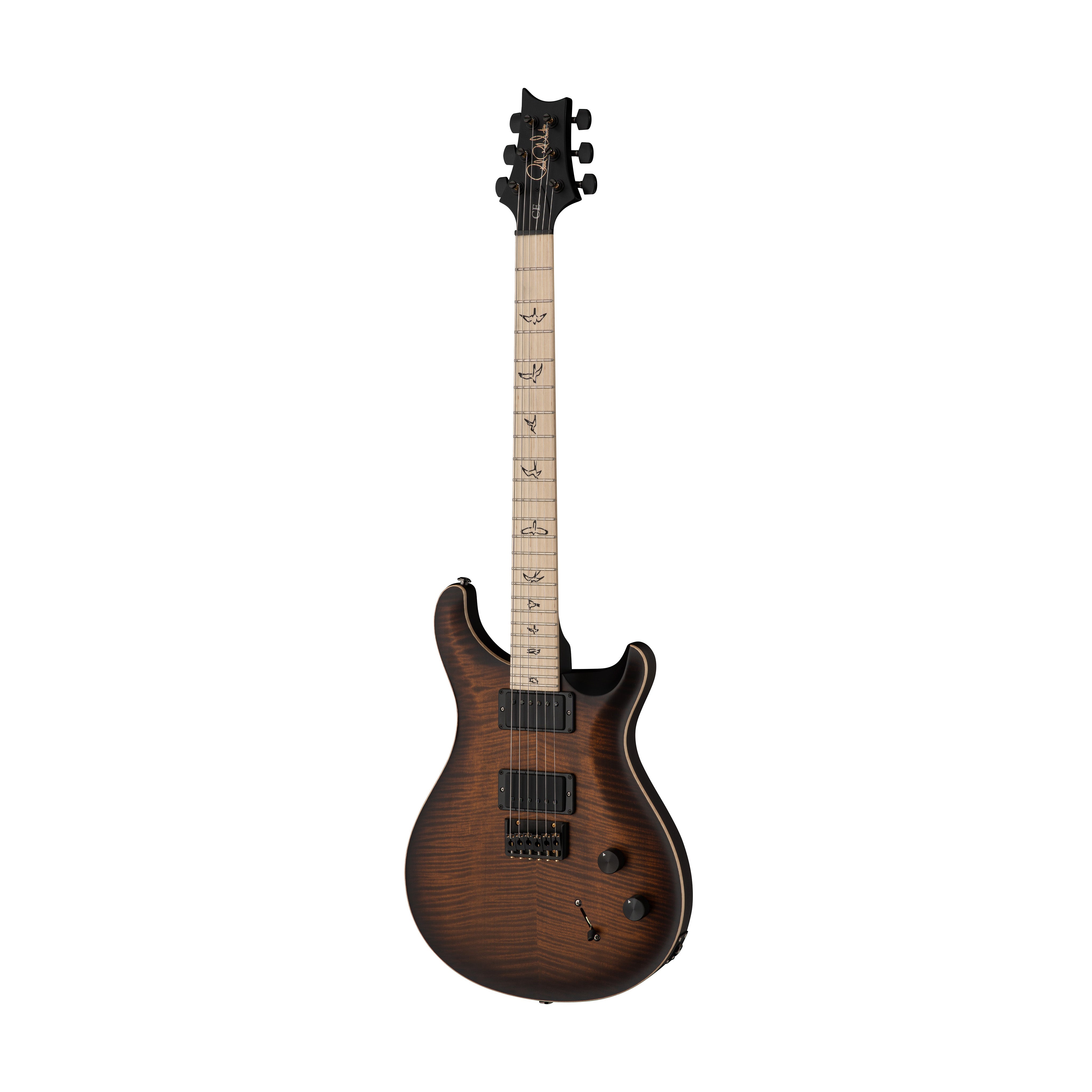 PRS Dustie Waring CE24 Hardtail Limited Edition Electric Guitar w/Bag, Burnt Amber Smokeburst