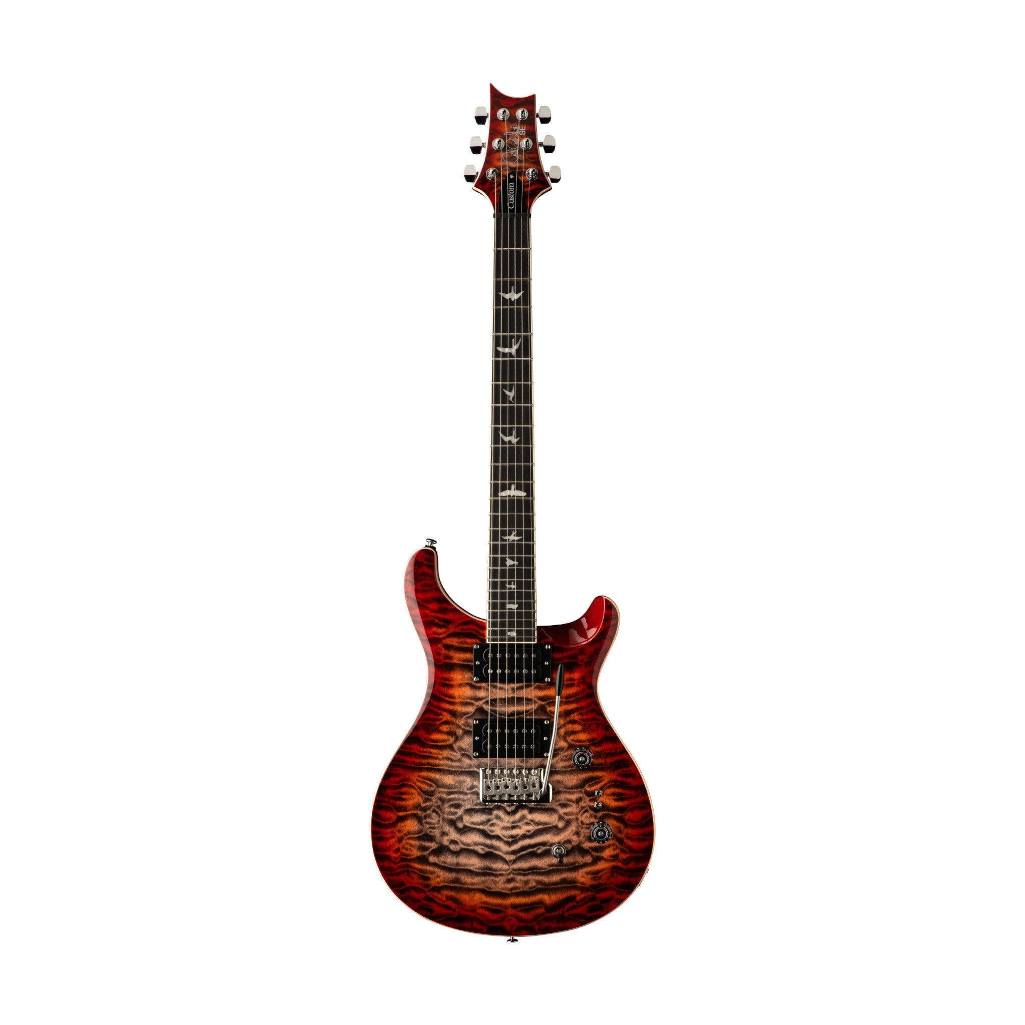 PRS SE Custom 24-08 Electric Guitar, Quilted Charcoal Cherry Burst |  PRS |  ELECTRIC GUITAR |  Zoso Music