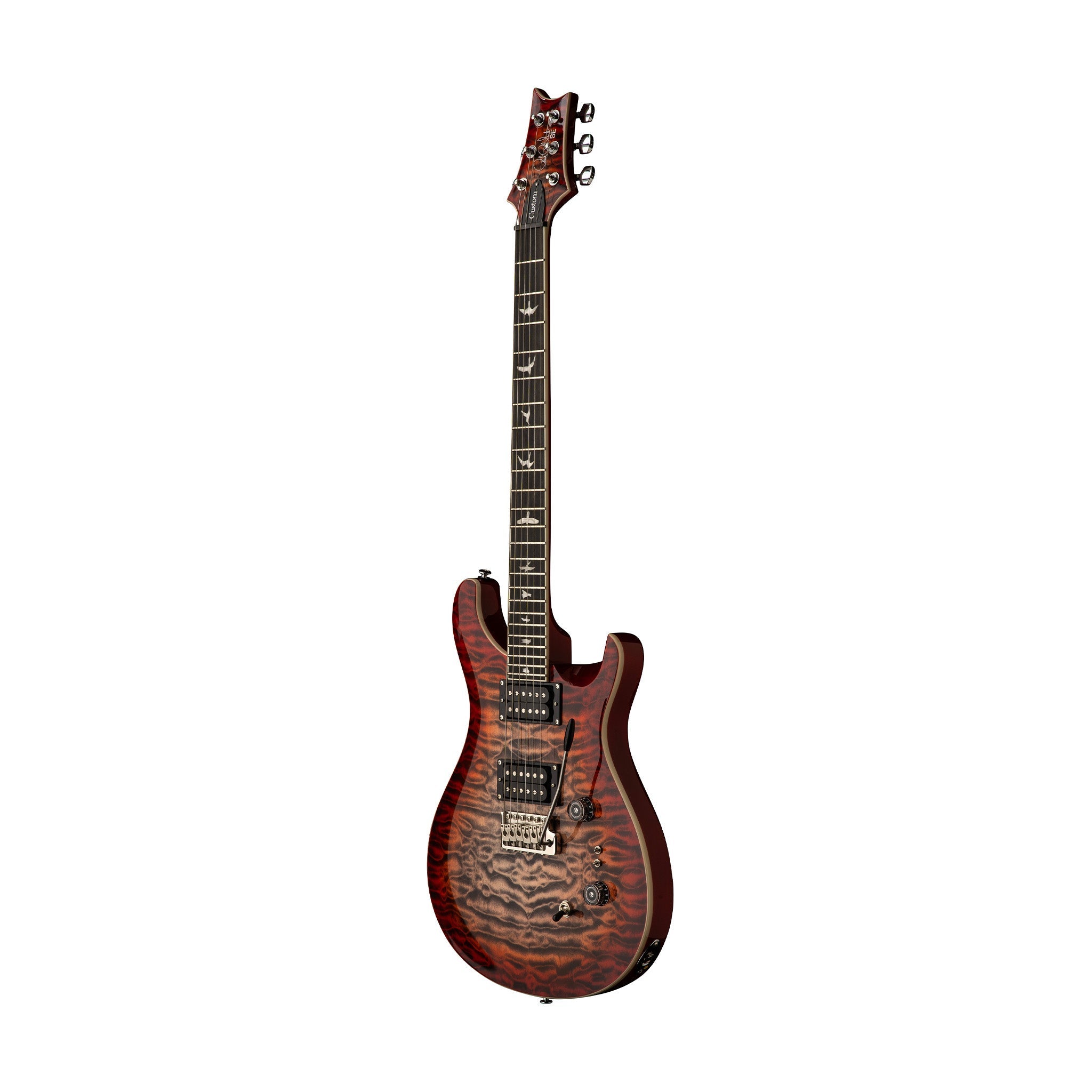 PRS SE Custom 24-08 Electric Guitar, Quilted Charcoal Cherry Burst |  PRS |  ELECTRIC GUITAR |  Zoso Music