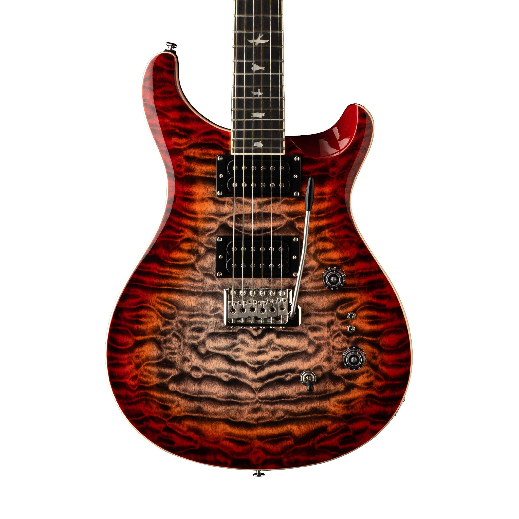 PRS SE Custom 24-08 Electric Guitar, Quilted Charcoal Cherry Burst | Zoso Music Sdn Bhd