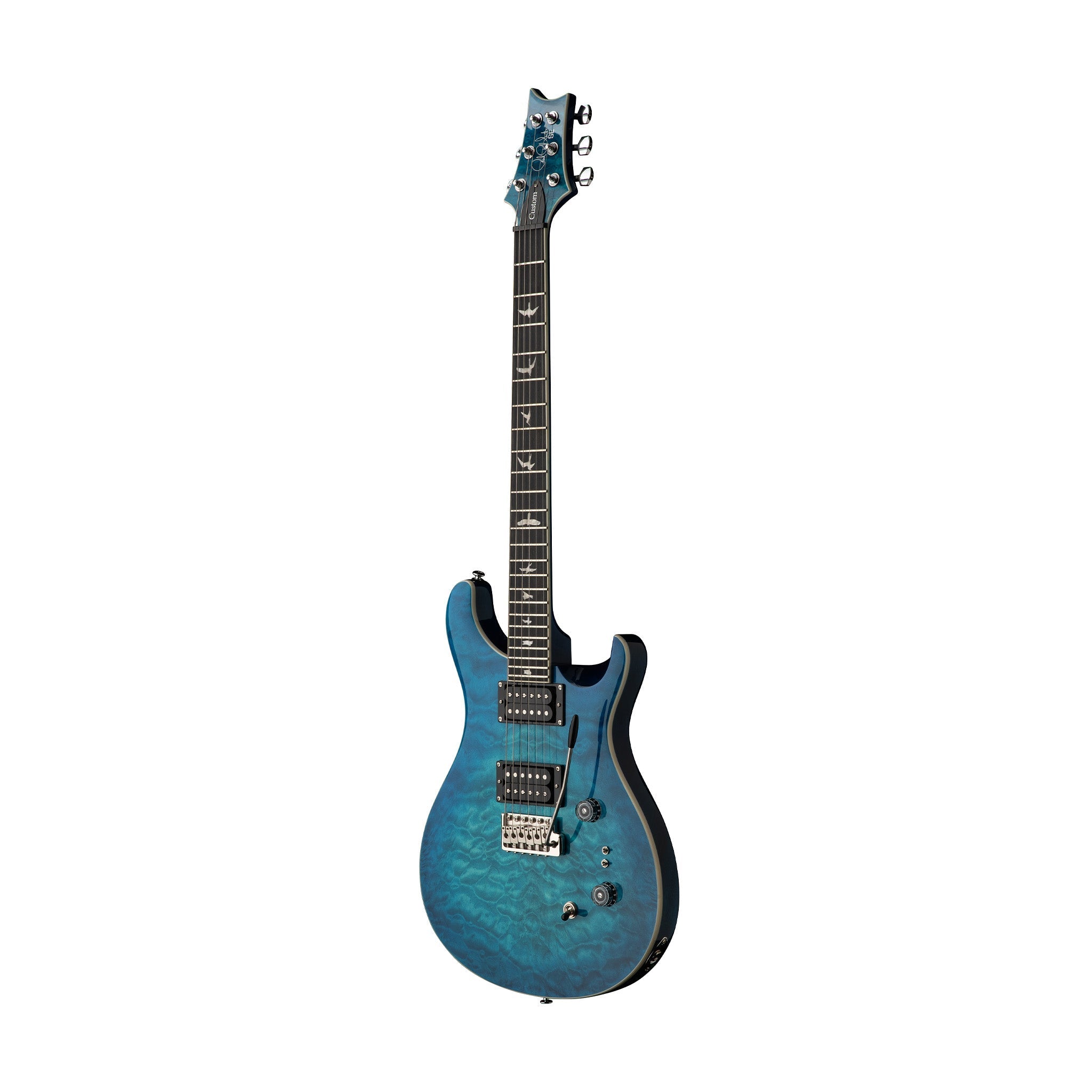 PRS SE Custom 24-08 Electric Guitar, Quilted Lake Blue |  PRS |  ELECTRIC GUITAR |  Zoso Music