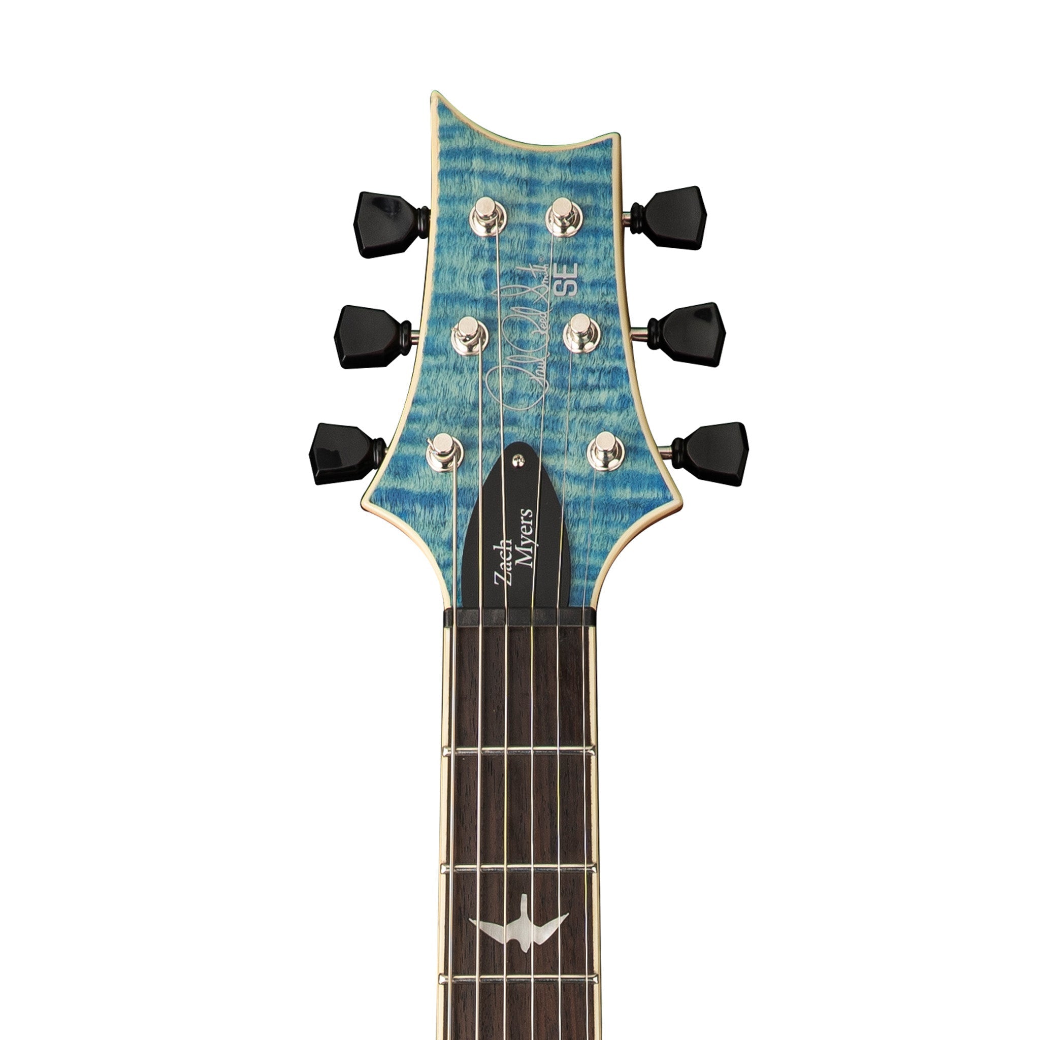 PRS SE Zach Myers 594 Left-Handed Semi Hollow-Body Electric Guitar, Myers Blue |  PRS |  ELECTRIC GUITAR |  Zoso Music