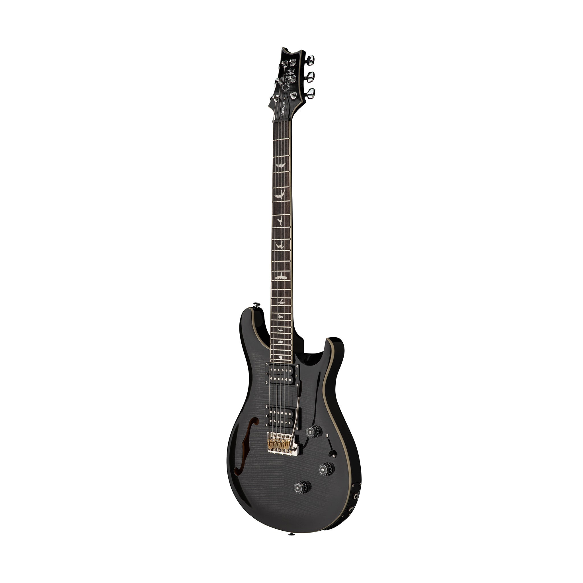 PRS SE Custom 24 Semi-Hollowbody Piezo, Charcoal Burst |  PRS |  ELECTRIC GUITAR |  Zoso Music