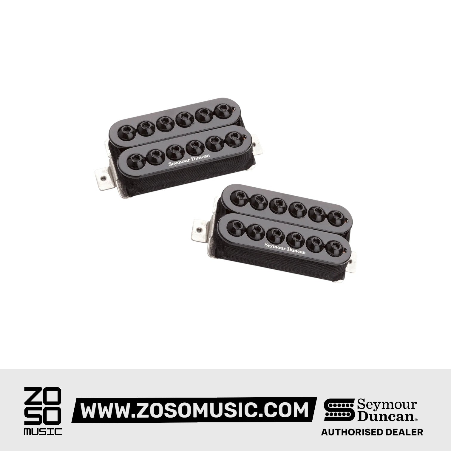 Seymour Duncan Invader 6-String Neck & Bridge Humbucker Set, Black