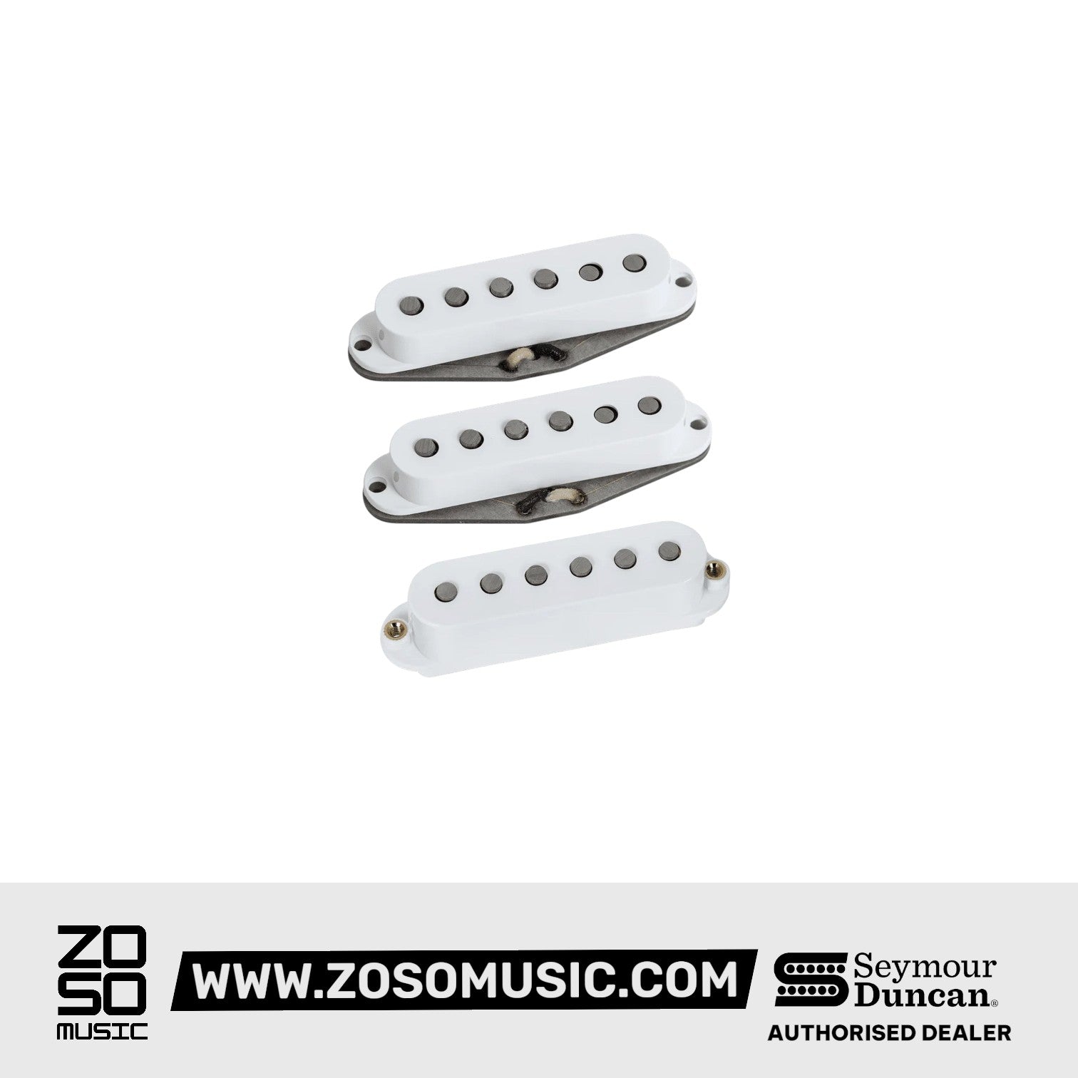 Seymour Duncan Cory Wong Clean Machine 6-String Strat Pickups Set, White Cover