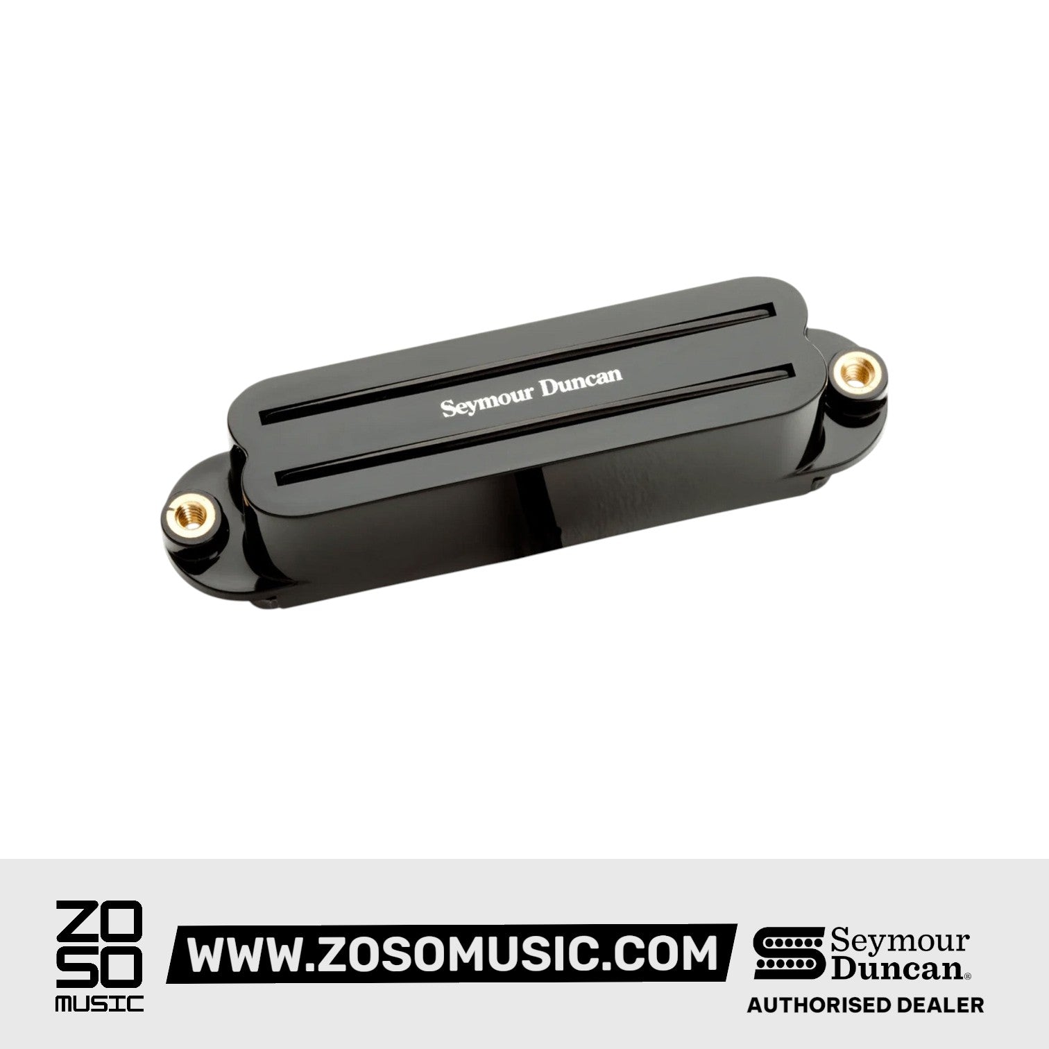 Seymour Duncan Cool Rails 6-String Neck Strat Humbucker Pickup, Black Cover