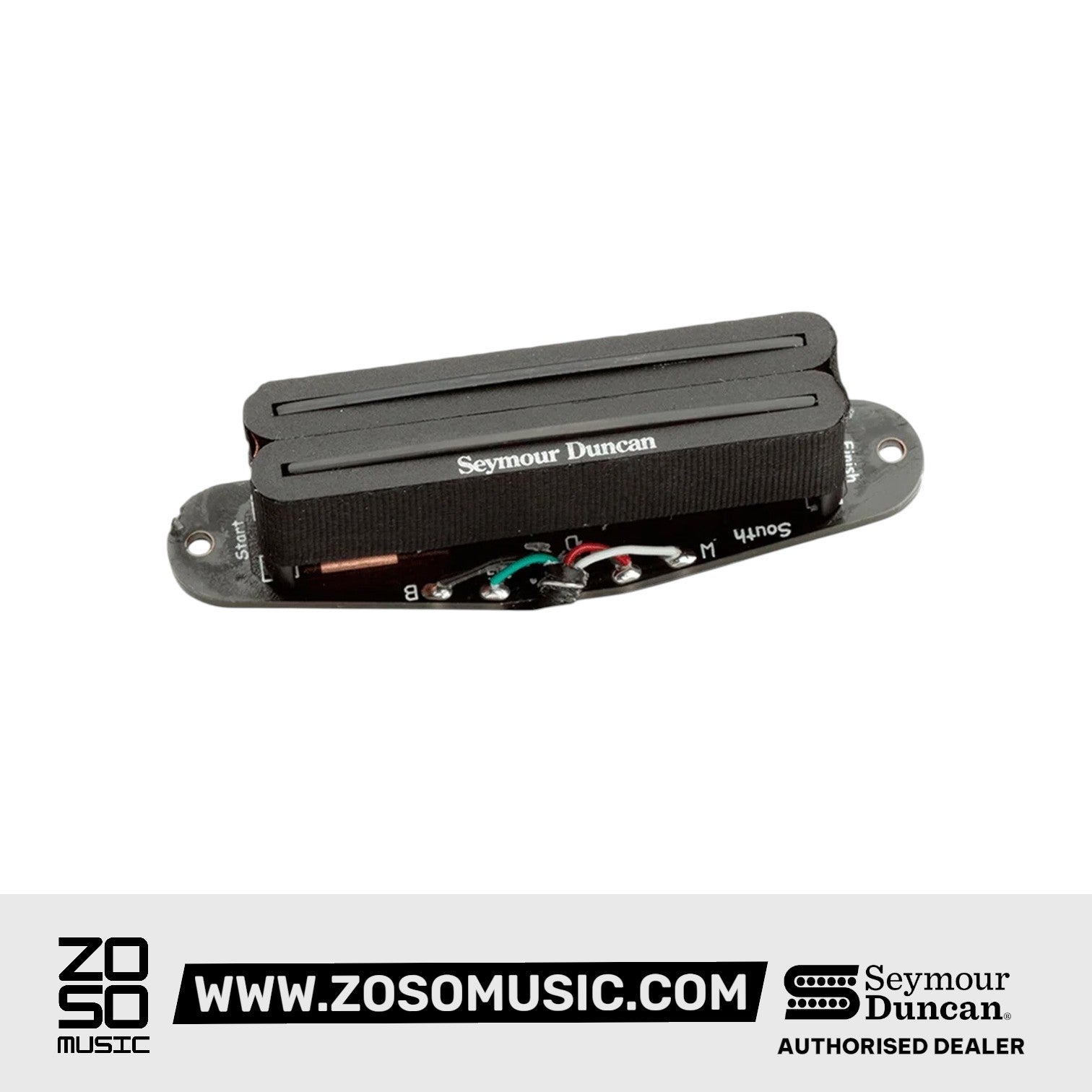 Seymour Duncan Hot Rails 6-String Tele Pickups Set, Black