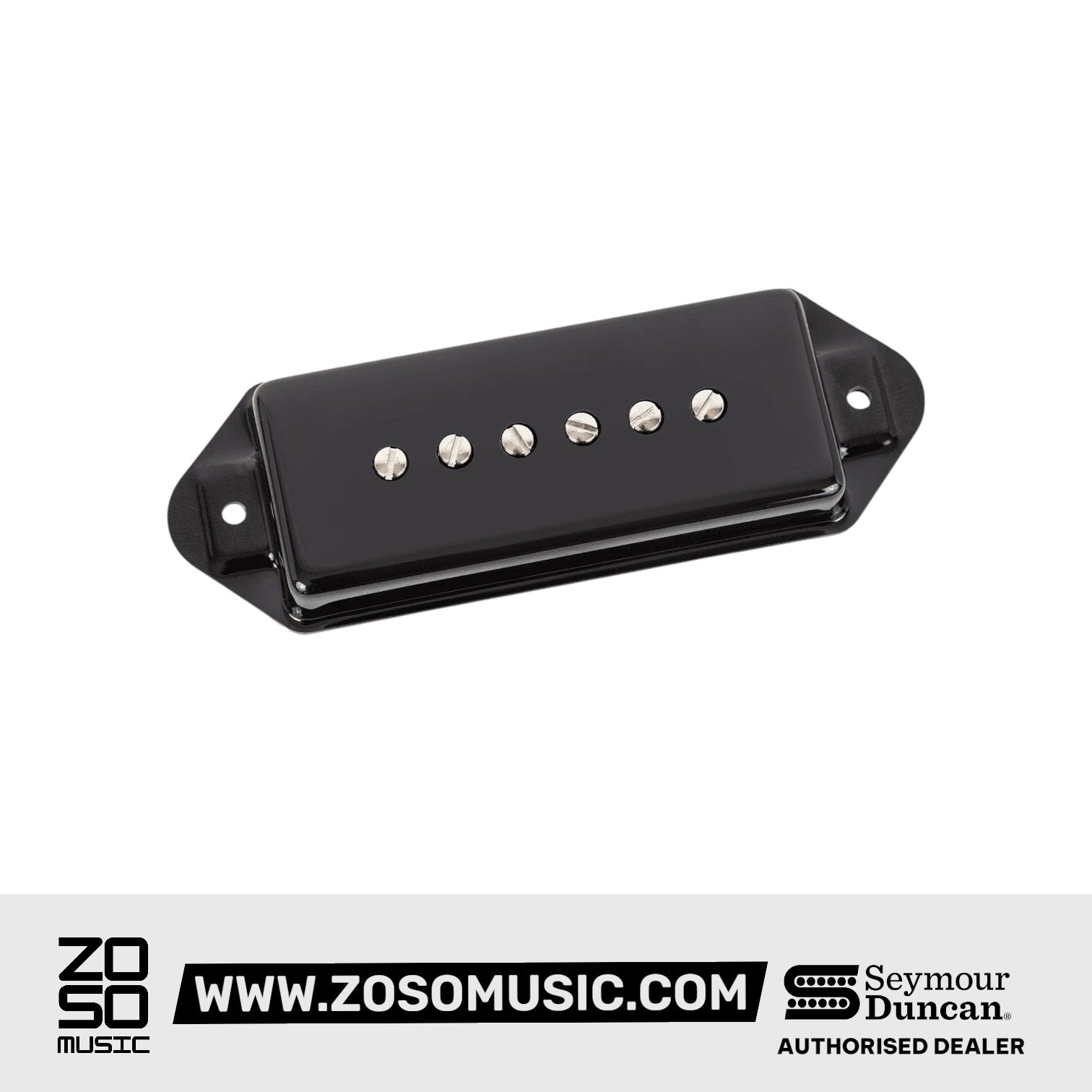 Seymour Duncan Jared James Nichols 6-String Bridge Dog Ear P90 Silencer, Black Cover