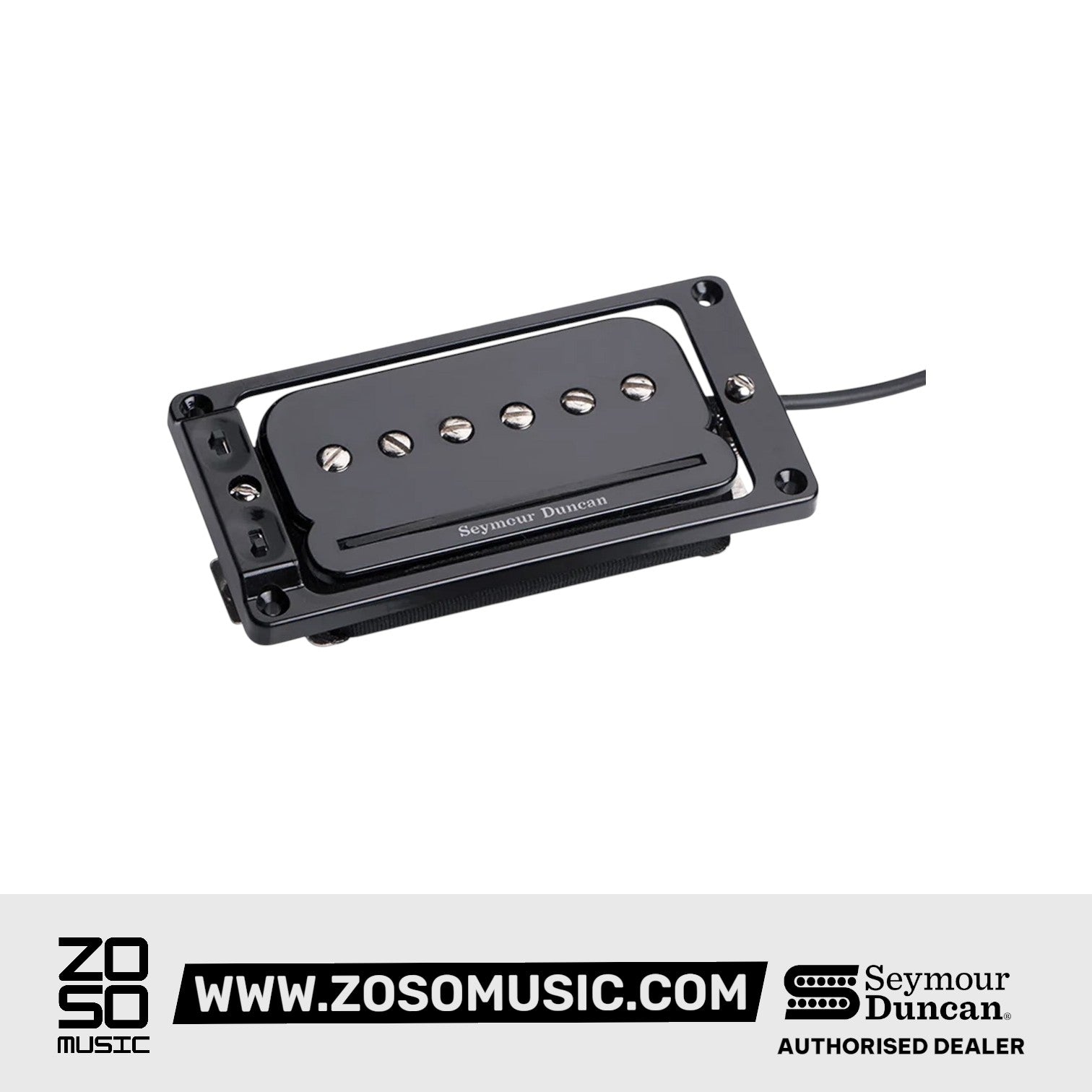 Seymour Duncan P-Rails 6-Strings Triple Shot Flat Humbucker Pickups Set, Black