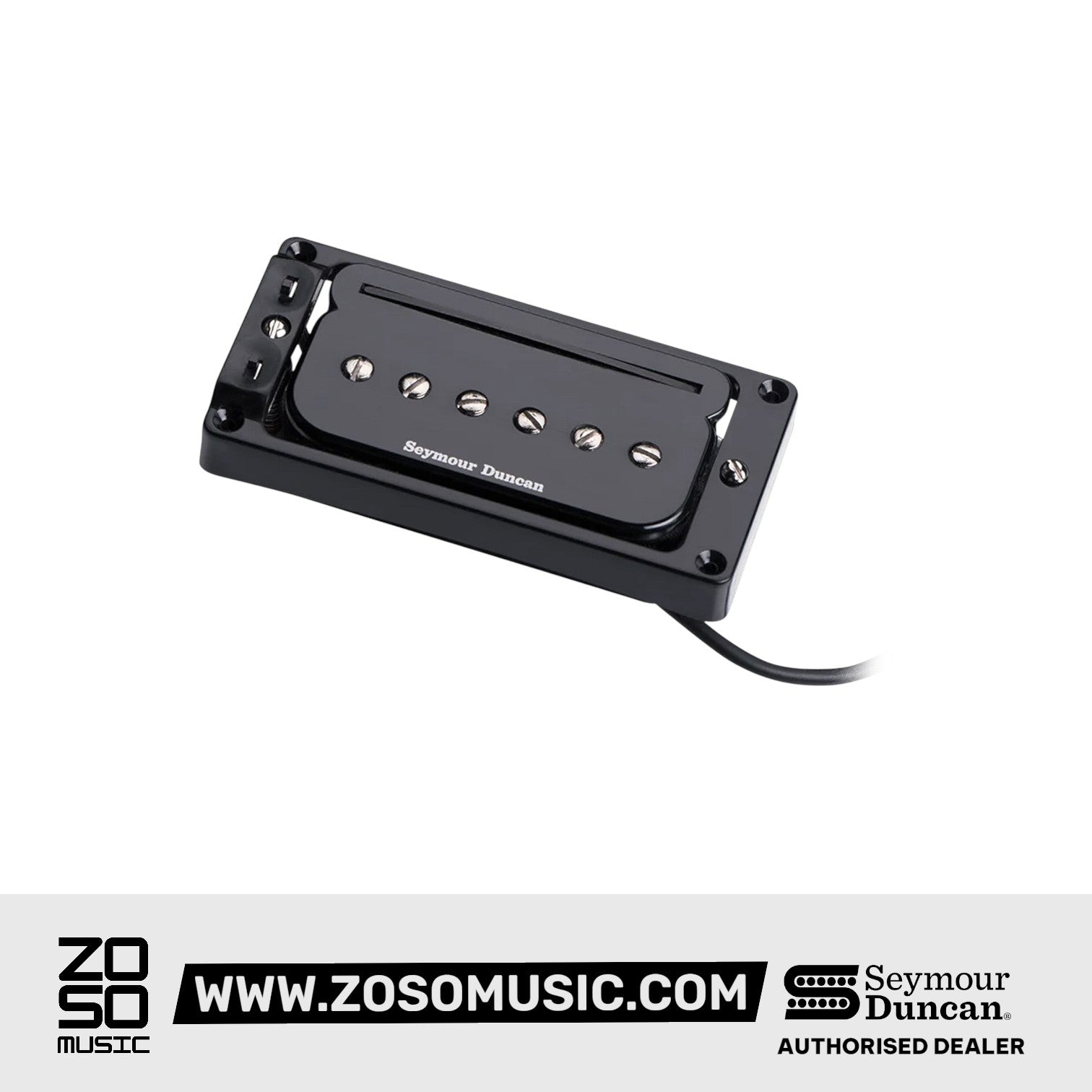 Seymour Duncan P-Rails 6-Strings Triple Shot Flat Humbucker Pickups Set, Black
