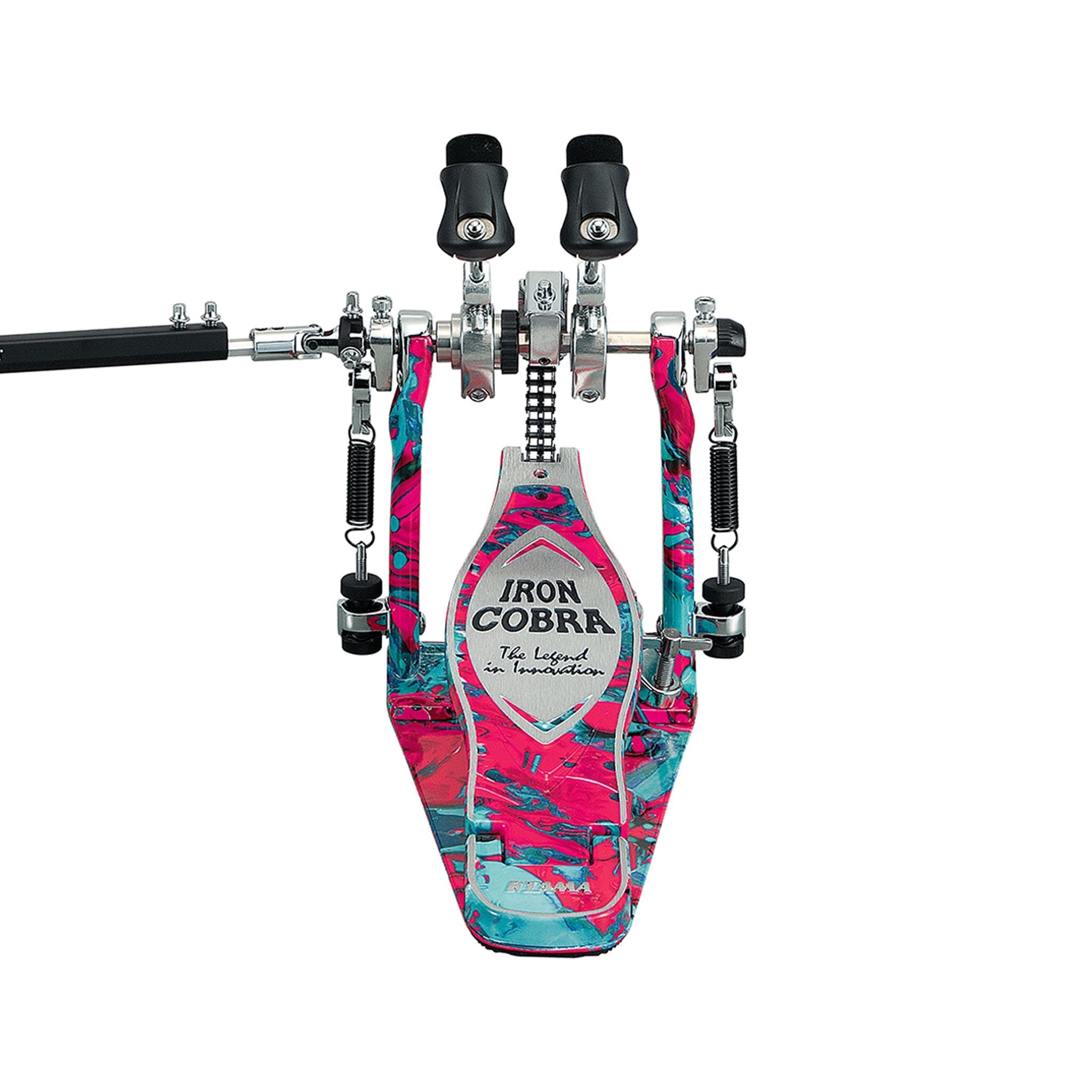 Tama HP900PWMCS 50th Anniversary Marble Coral Swirl Twin Pedal |  TAMA |  DRUM-KICK PEDAL |  Zoso Music