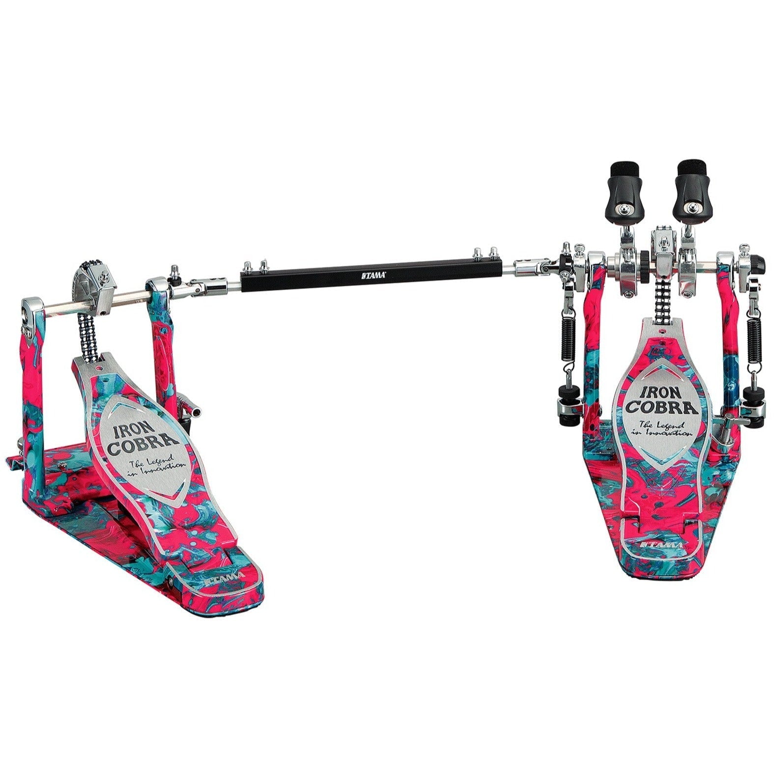 Tama HP900RWMCS 50th Anniversary Marble Coral Swirl Twin Pedal |  TAMA |  DRUM-KICK PEDAL |  Zoso Music