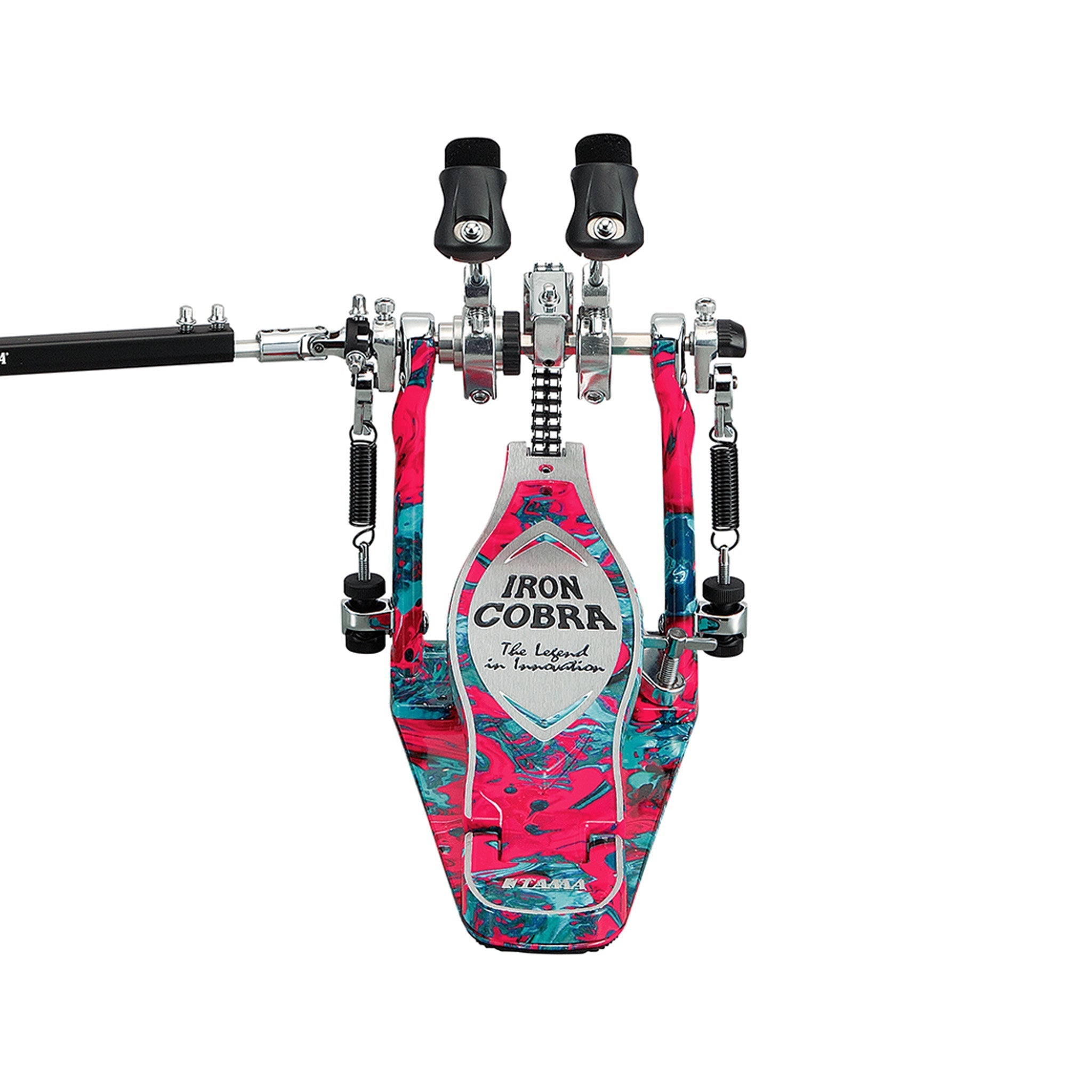 Tama HP900RWMCS 50th Anniversary Marble Coral Swirl Twin Pedal |  TAMA |  DRUM-KICK PEDAL |  Zoso Music