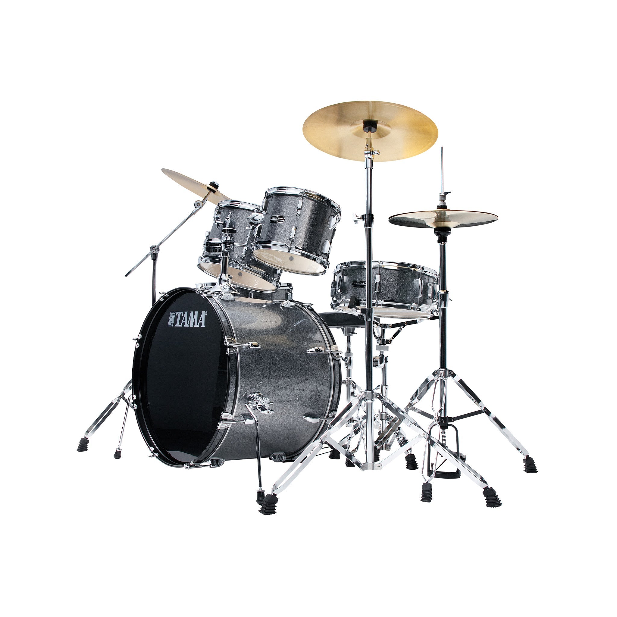 Tama ST52H6C-CSS Stagestar Series 5-piece Drum Set, Cosmic Silver Sparkle