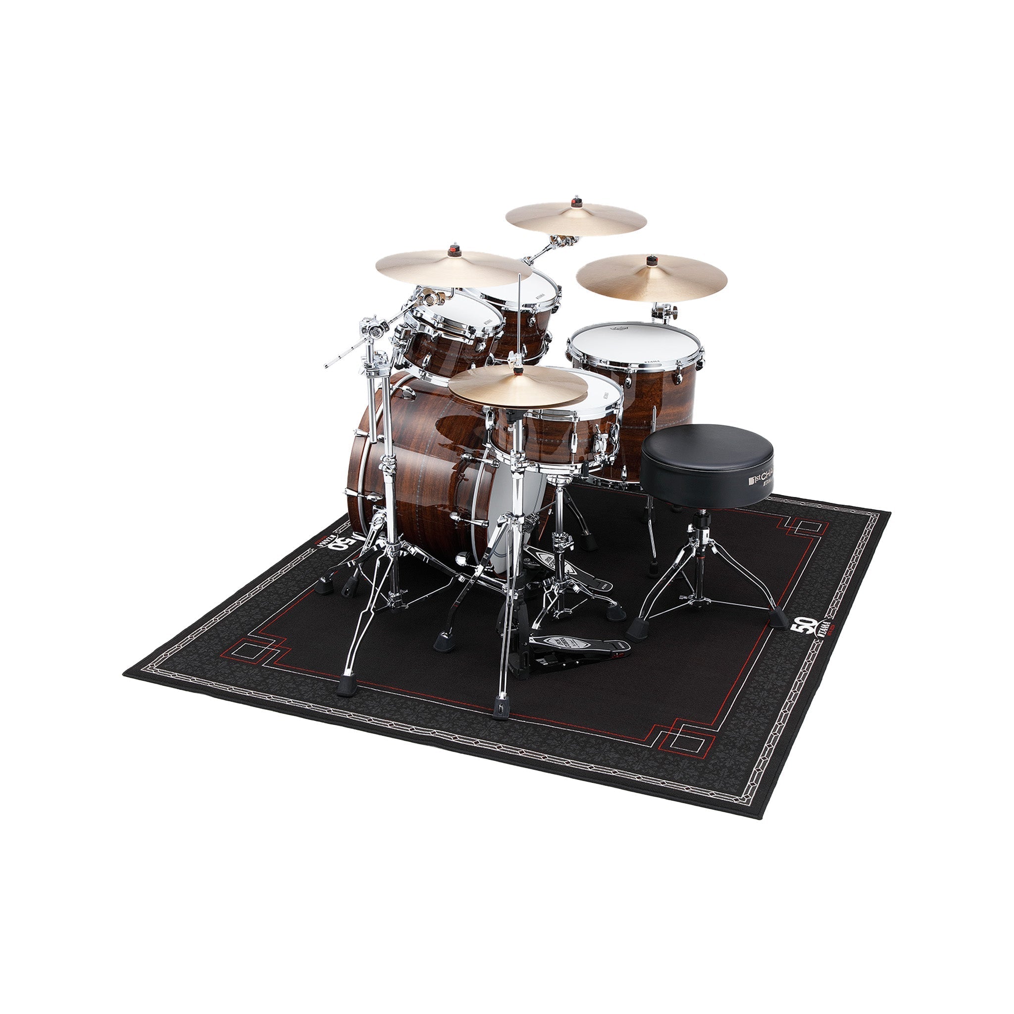Tama TDR-50TH 50th Anniversary Logo Drum Rug |  TAMA |  DRUM RUG |  Zoso Music