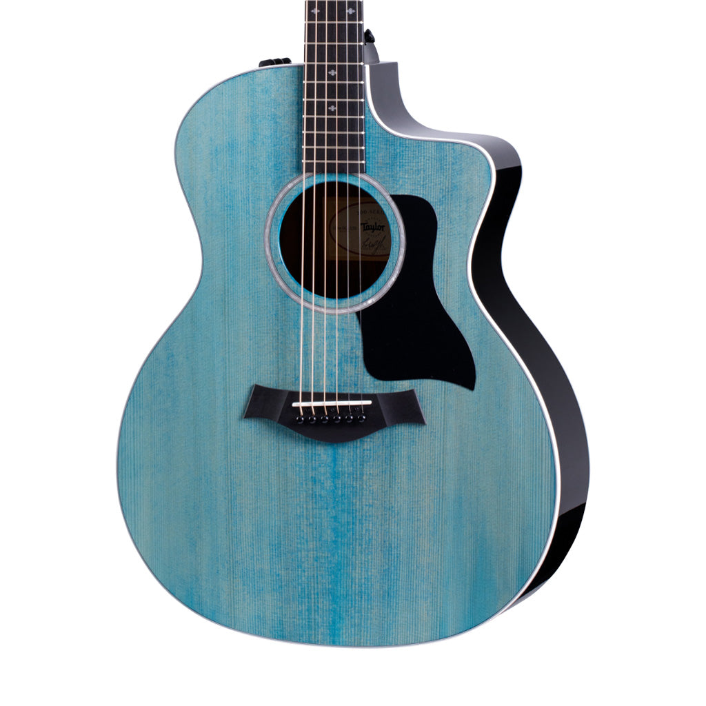 Taylor 214ce Deluxe Grand Auditorium Acoustic Guitar, Trans Blue Top | Zoso Music Sdn Bhd