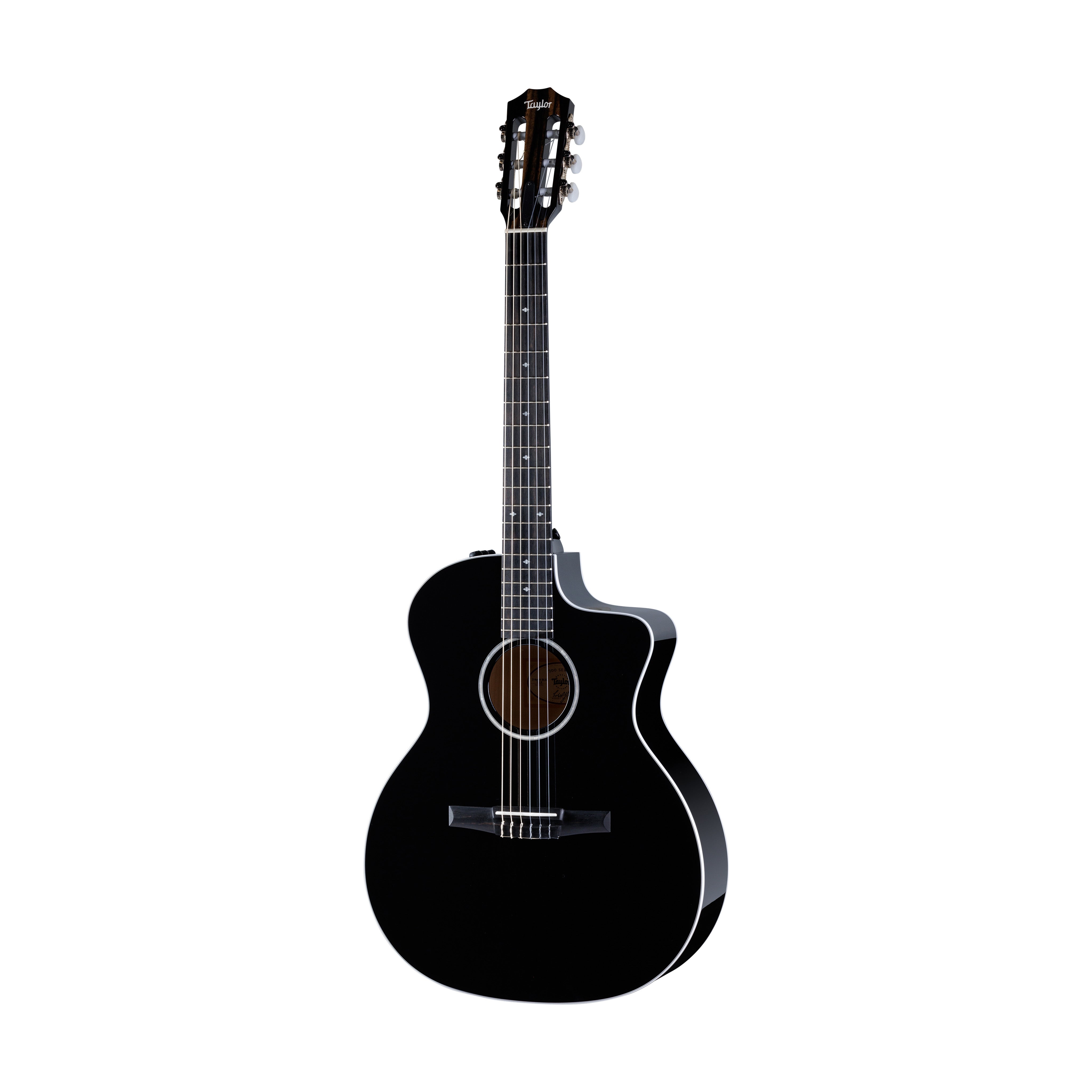 Taylor 214ce-N DLX Special Edition Grand Auditorium Nylon-String Acoustic Guitar w/Bag, Black |  TAYLOR |  ACOUSTIC GUITAR |  Zoso Music