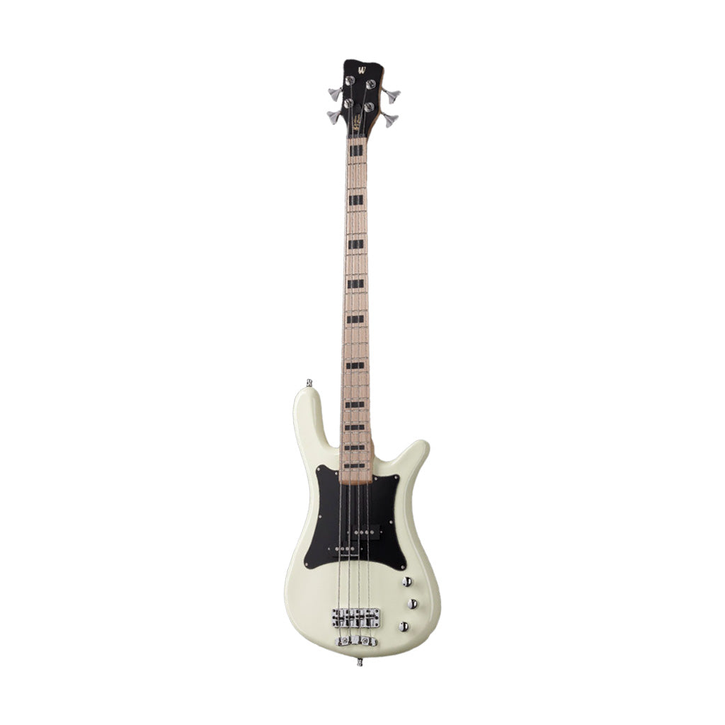 Warwick RockBass Artist Line Adam Clayton 4-String Bass Guitar, Solid Creme White High Polish |  WARWICK |  BASS GUITAR |  Zoso Music