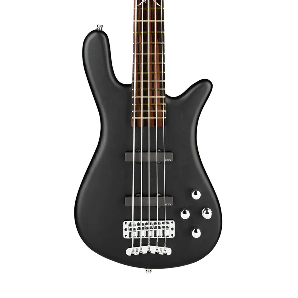 Warwick RockBass Artist Line Robert Trujillo 5-String Bass Guitar, Solid Black Satin | Zoso Music Sdn Bhd