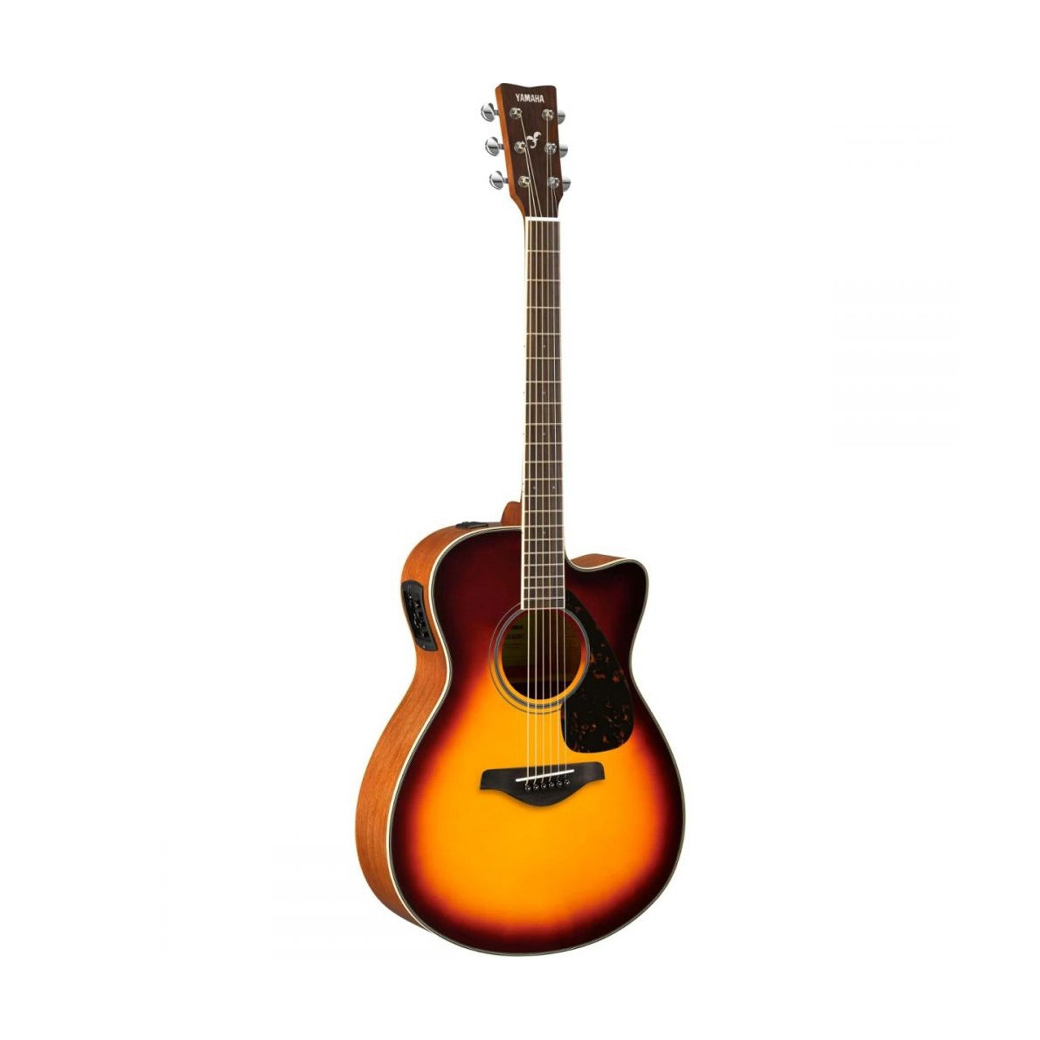 Yamaha FSX820C II Concert Cutaway Acoustic-Electric Guitar, Brown Sunburst