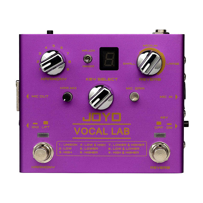 Joyo R-16 Vocal Lab Vocal Effect Pedal | Zoso Music Sdn Bhd