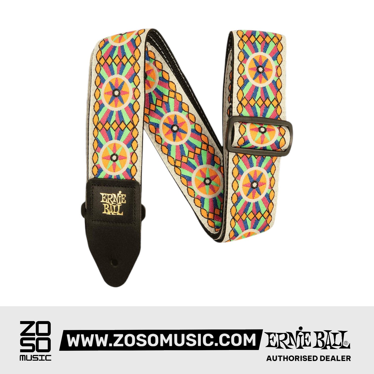 Ernie Ball EB5338 Jacquard Guitar Strap – Candy Sun | Zoso Music Sdn Bhd