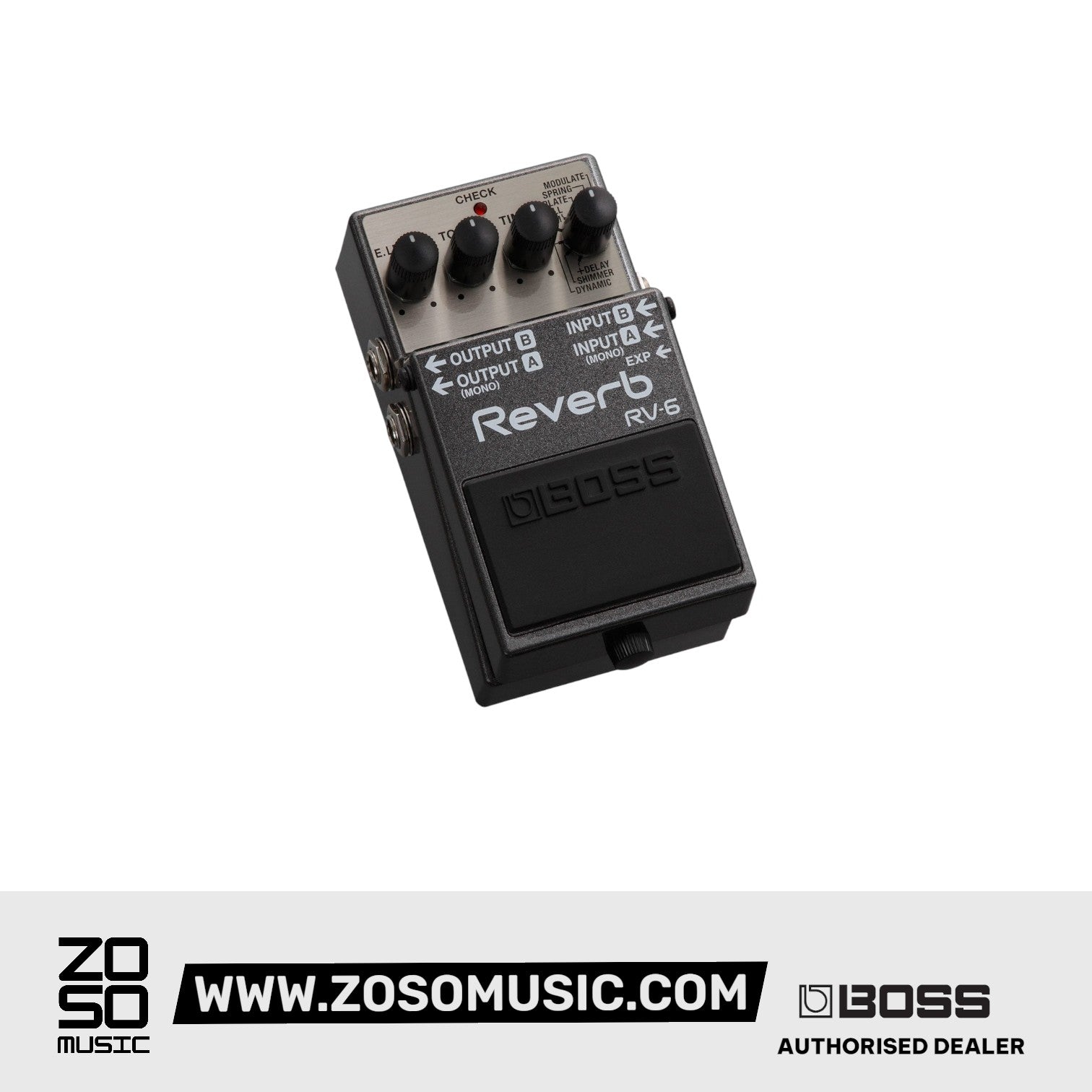 BOSS RV-6 REVERB GUITAR PEDAL (RV6 / RV 6) | BOSS , Zoso Music