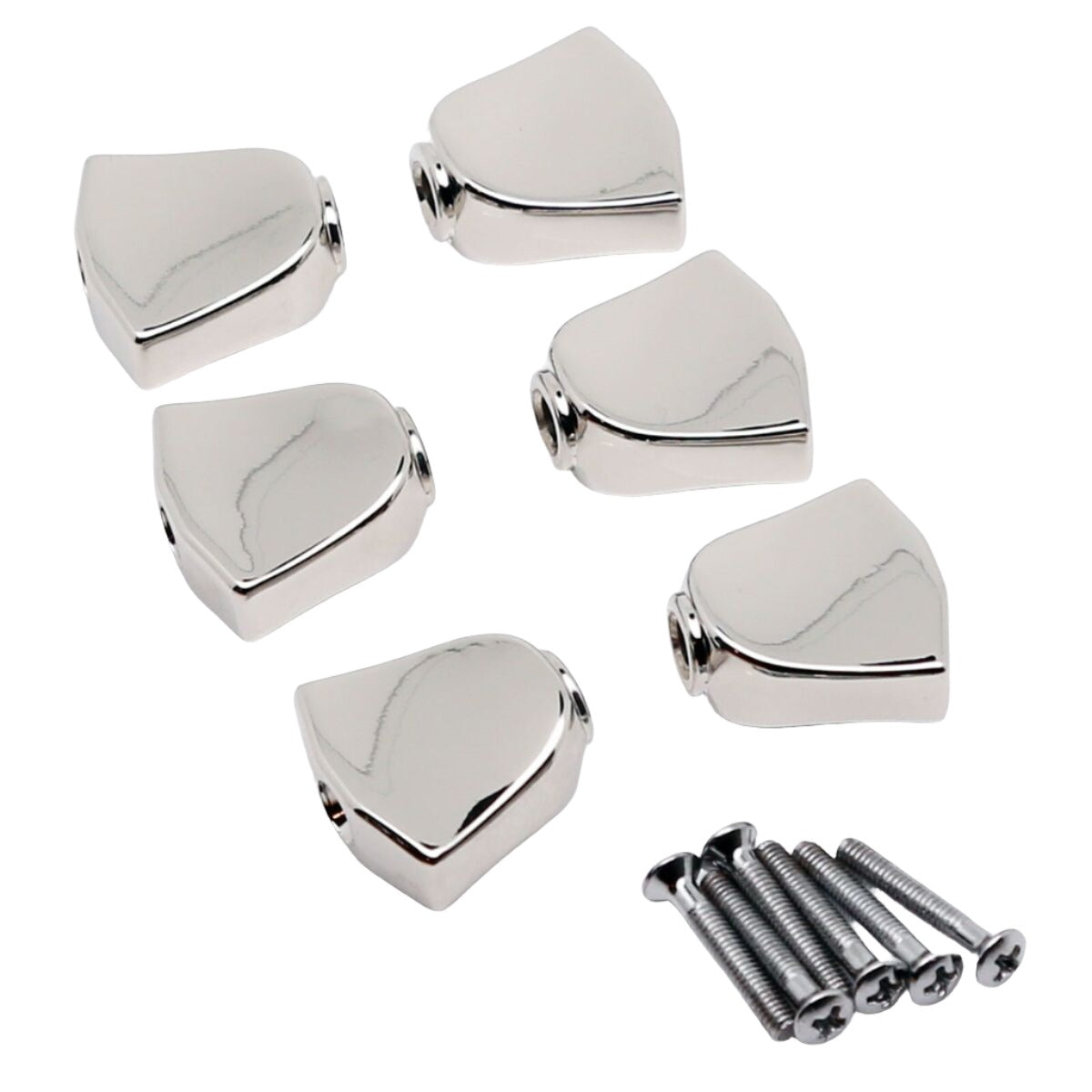 ALLPARTS TK-7722-001 Nickel Keystone Buttons for Grover Tuners, Set of 6 | Zoso Music Sdn Bhd