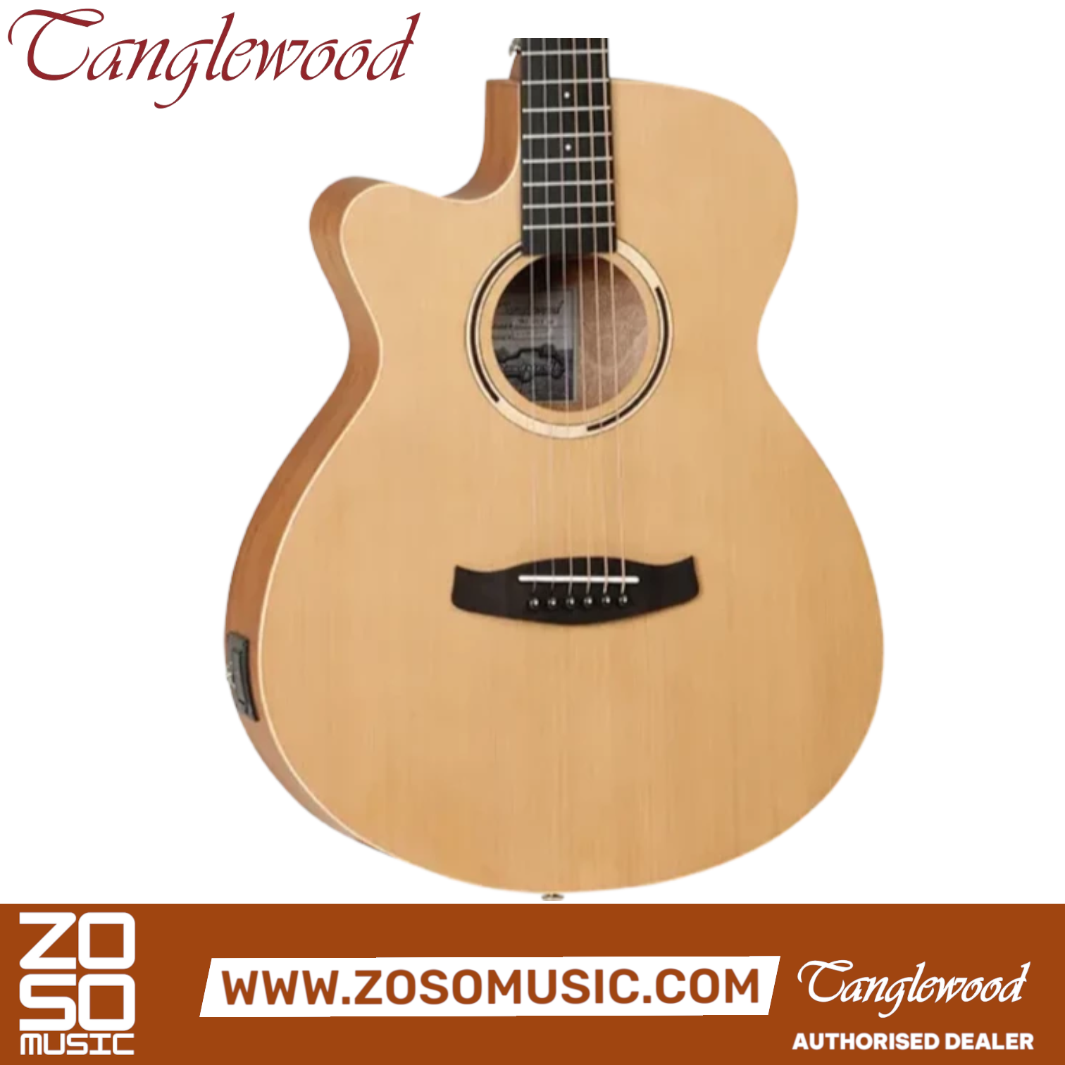 Tanglewood TR4 CE LH Roadster II Super Folk Cutaway Left-Handed Acoustic-Electric Guitar | Zoso Music Sdn Bhd