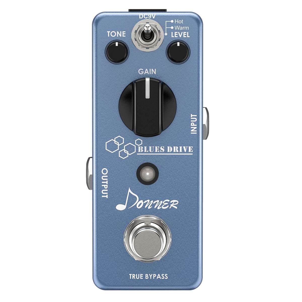 Donner Overdrive Guitar Pedal, Blues Drive Vintage Overdrive Effect Warm/Hot Modes True Bypass | Zoso Music Sdn Bhd