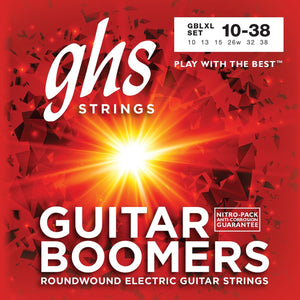 GHS GBLXL Boomers Electric Guitar Strings - Light/Extra Light Gauge (010-038) |  GHS |  STRINGS-ELECTRIC GUITAR |  Zoso Music
