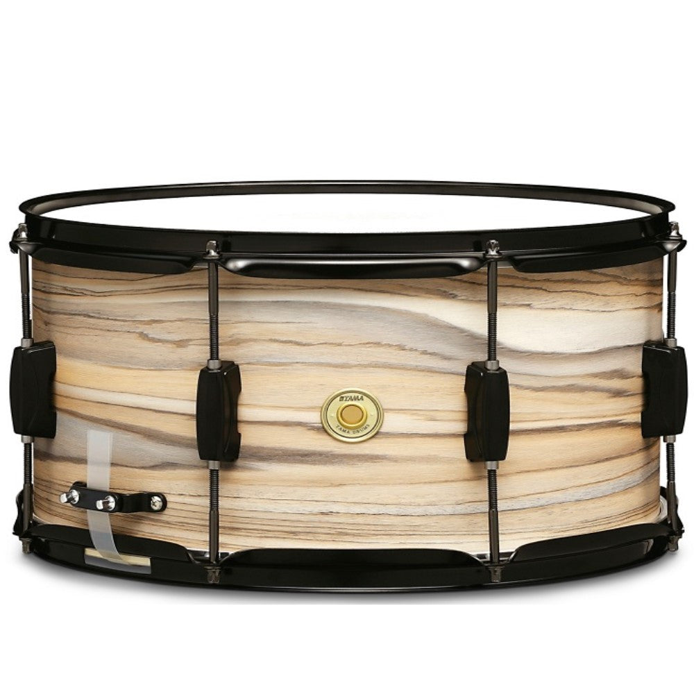 Tama WP148BK-NZW Woodworks Series 14″x8″ Snare Drums, Nat Zebrawood Wrap | Zoso Music Sdn Bhd