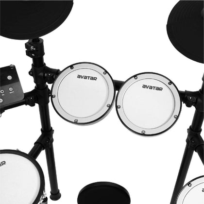 Avatar SD61-6 Digital Drum Mesh Head 8pcs (5pcs Drum Pad, 3pcs Cymbal Pad) W/Drum Throne, Superlux HD572, Drumsticks