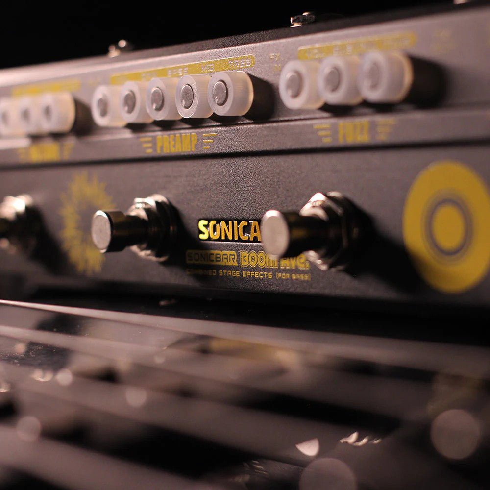 Sonicake QCE-40 Boom Ave. Brasil Bass Preamp DI Box Multi Effects Compressor Boost Fuzz Octave Pedal with FX Loop