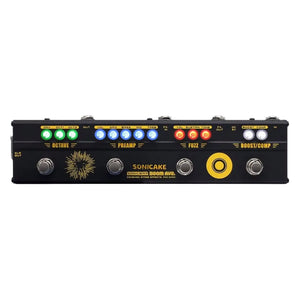 Sonicake QCE-40 Boom Ave. Brasil Bass Preamp DI Box Multi Effects Compressor Boost Fuzz Octave Pedal with FX Loop | Zoso Music Sdn Bhd
