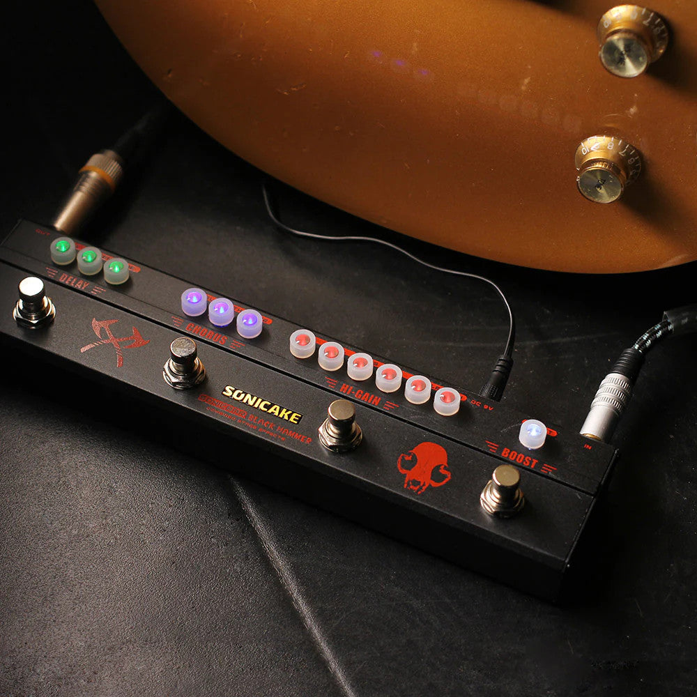 Sonicake QCE-30 Black Hammer Multi Effects Pedal for Heavy Metal