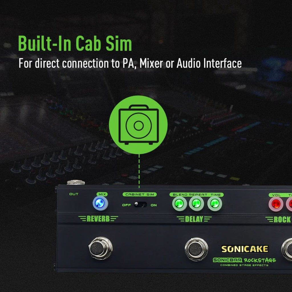 Sonicake QCE-10 RockStage Multi effects Pedal for Classic Rock Players