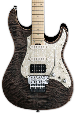 ESP Snapper-CTM24-FR/M - See Thru Black with White Pearl Black (SNAPPERCTM24FRM) |  ESP |  ELECTRIC GUITAR |  Zoso Music
