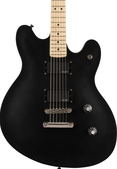 Squier Contemporary Starcaster Electric Guitar, Maple FB, Flat Black