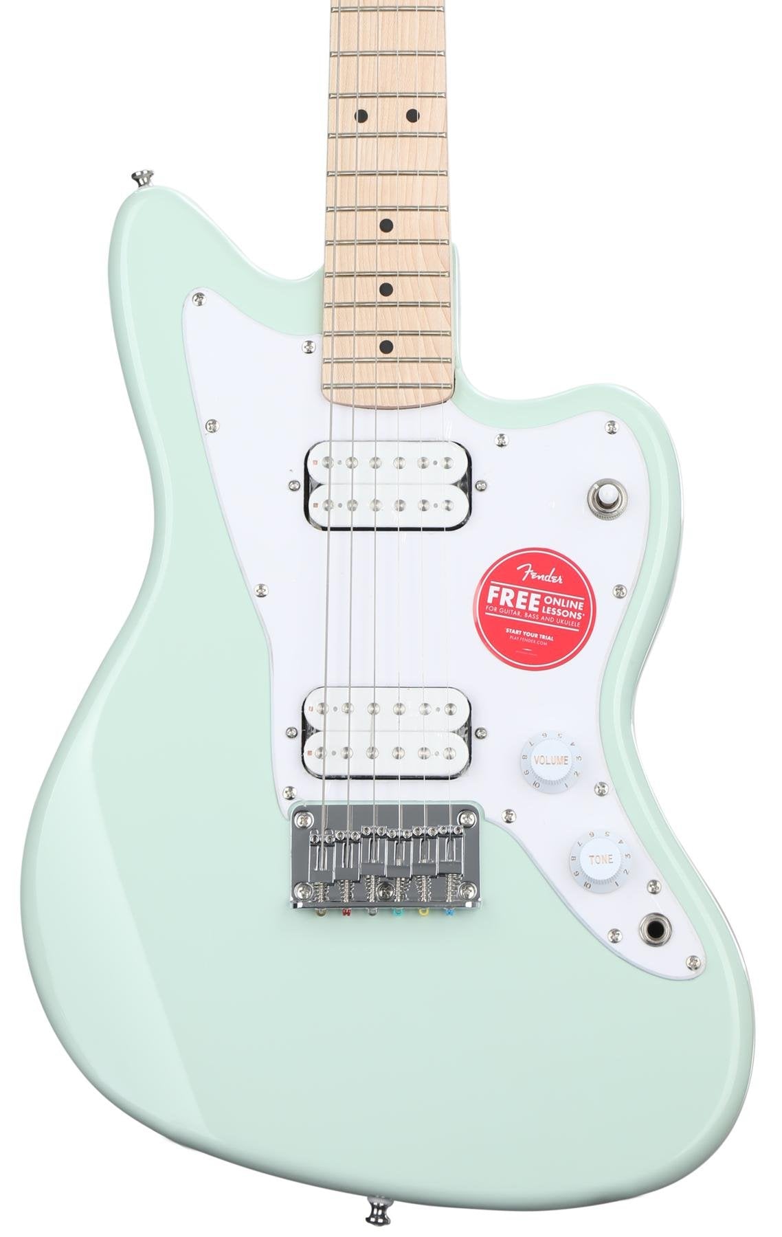 Squier Mini Jazzmaster Hh Electric Guitar , Maple Fb, Surf Green |  SQUIER BY FENDER |  ELECTRIC GUITAR |  Zoso Music