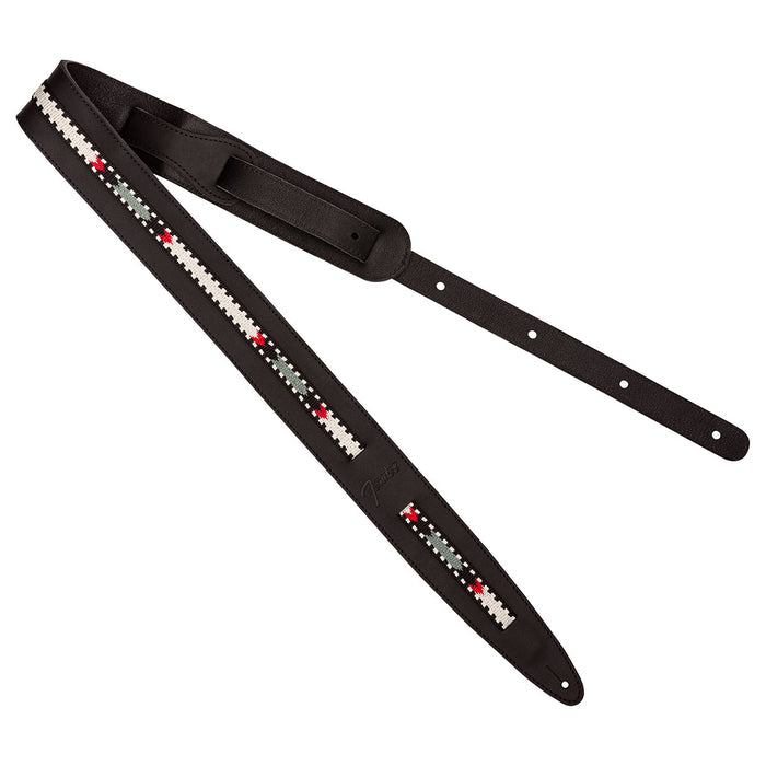 Fender Paramount Acoustic Guitar Leather Strap, Black