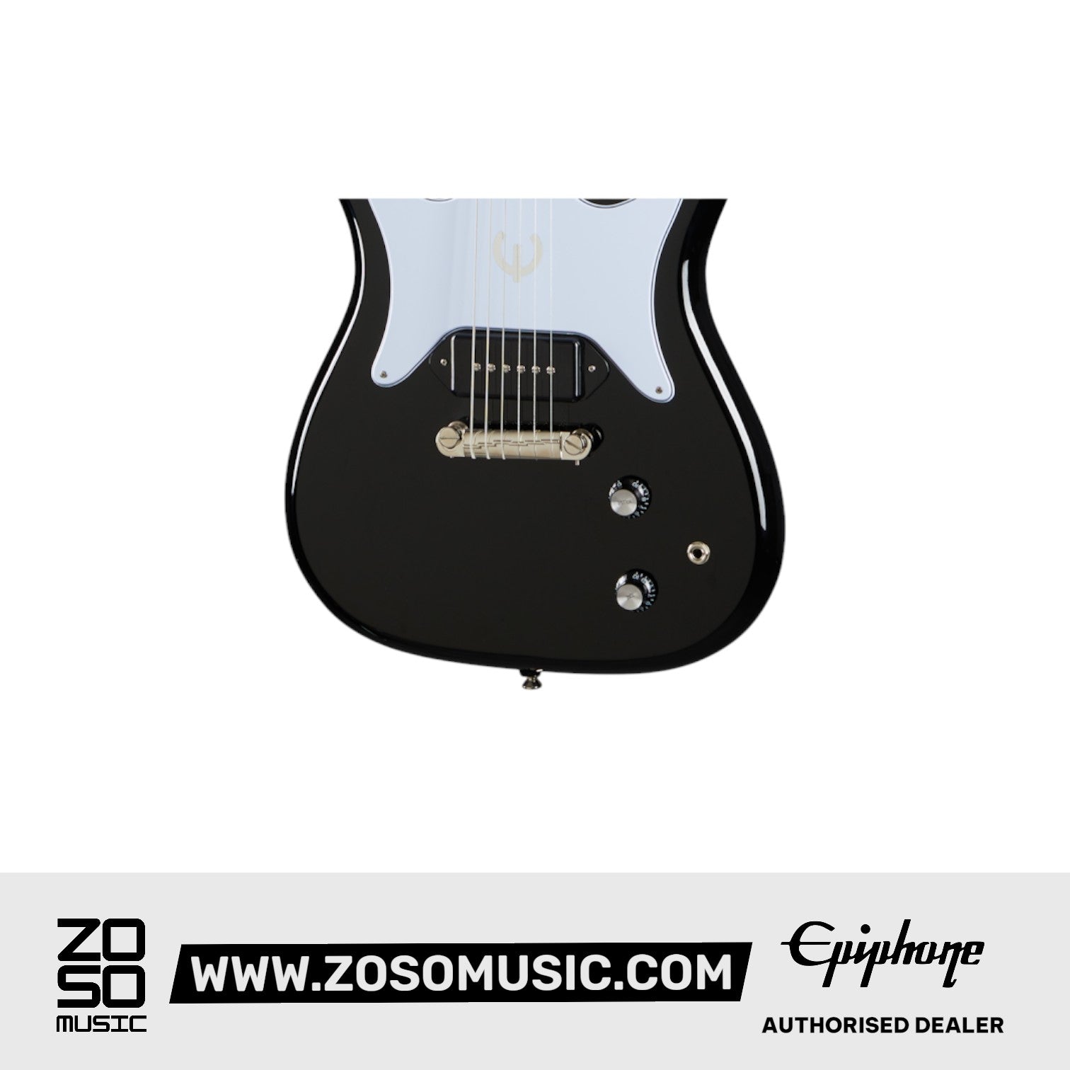 Epiphone EOCOEBNH1 Coronet Electric Guitar - Ebony ( + FREE Gator GBE-ELECT Gig Bag ) |  EPIPHONE |  ELECTRIC GUITAR |  Zoso Music
