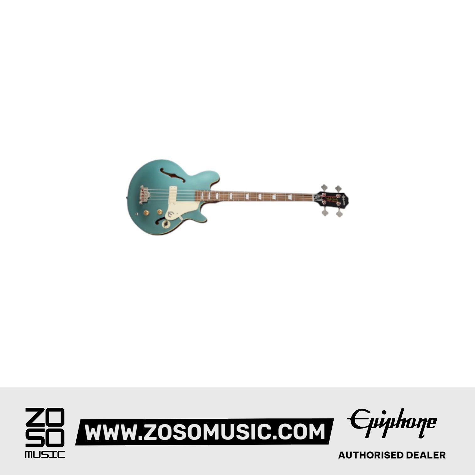Epiphone EBJCFPENH1 Jack Casady Bass Guitar - Faded Pelham Blue ( FREE Gator GBE-BASS Gig Bag ) |  EPIPHONE |  BASS GUITAR |  Zoso Music